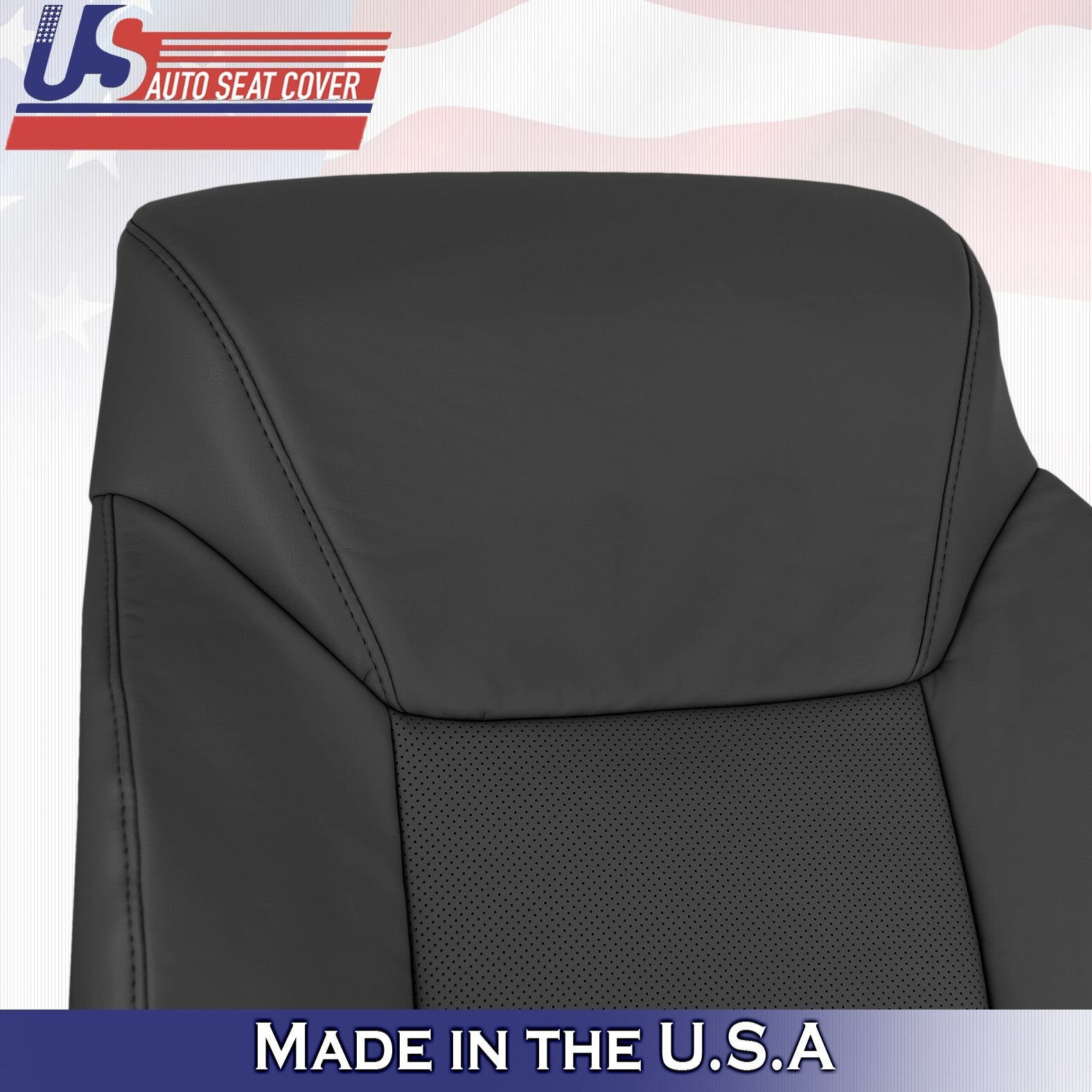 2012 to 2015 For Lexus LX570 Driver Top Leather w/ perf Seat Cover Black