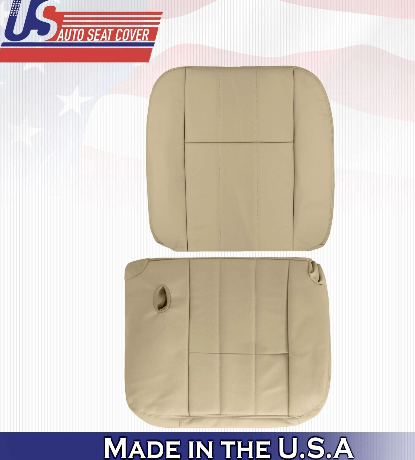 2009 2010 2011 For Mercury Grand Marquis Driver Top & Bottom Leather Covers Tan