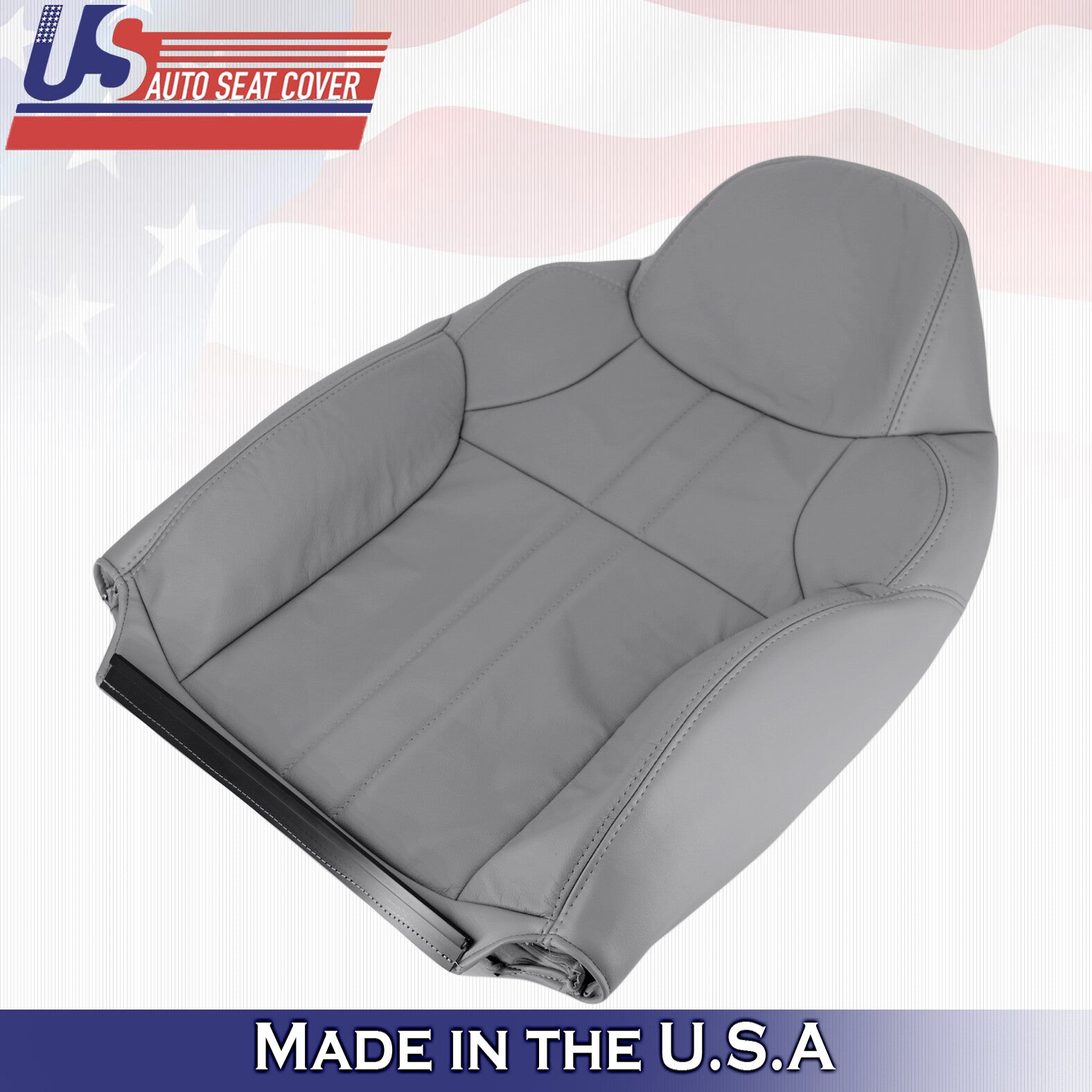 2000 For Ford Excursion Limited XLT Driver Side Top & Bottom Leather Covers Gray