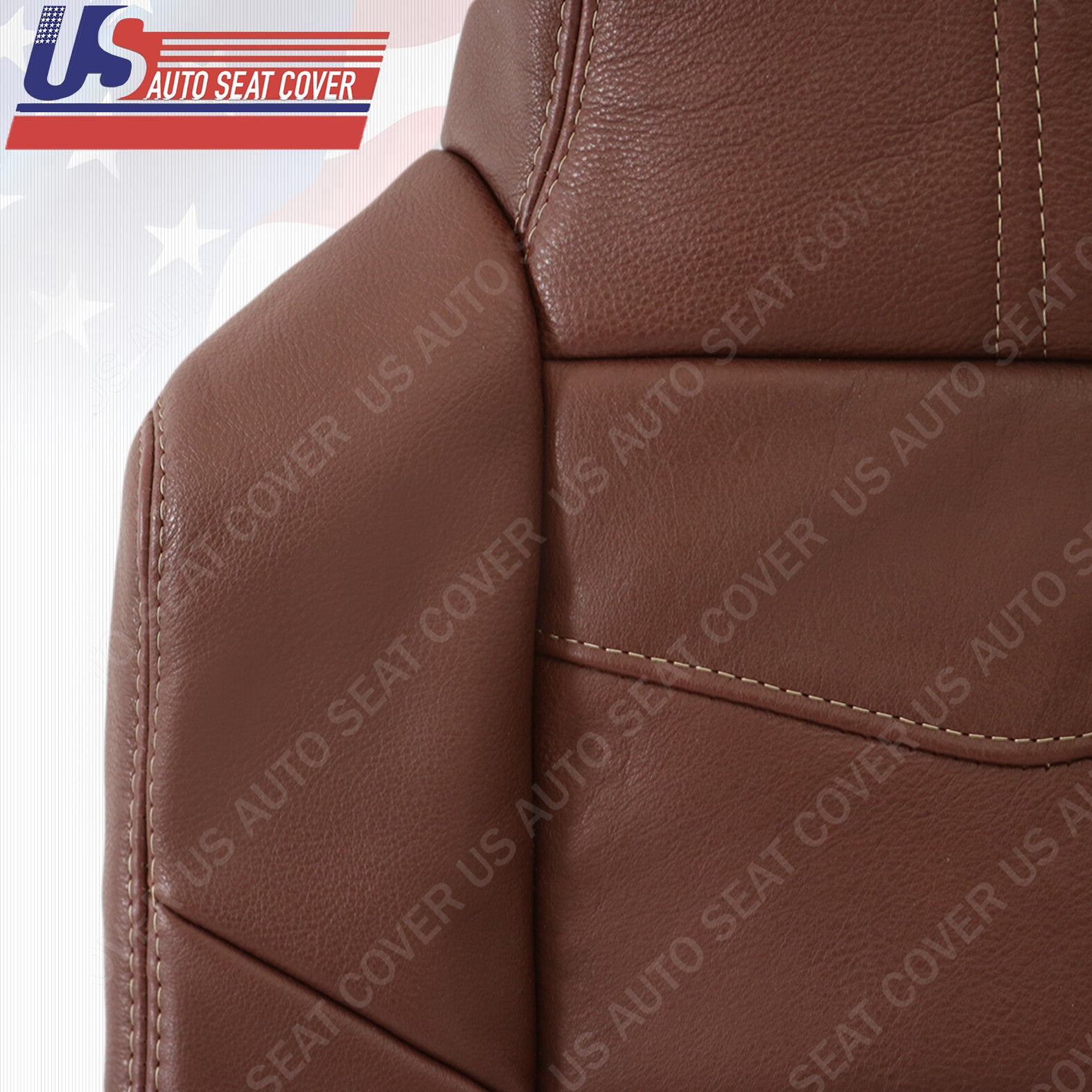 Passenger Top Leather Seat Cover Red 2008 2009 2010 Fits Ford F250 KING RANCH