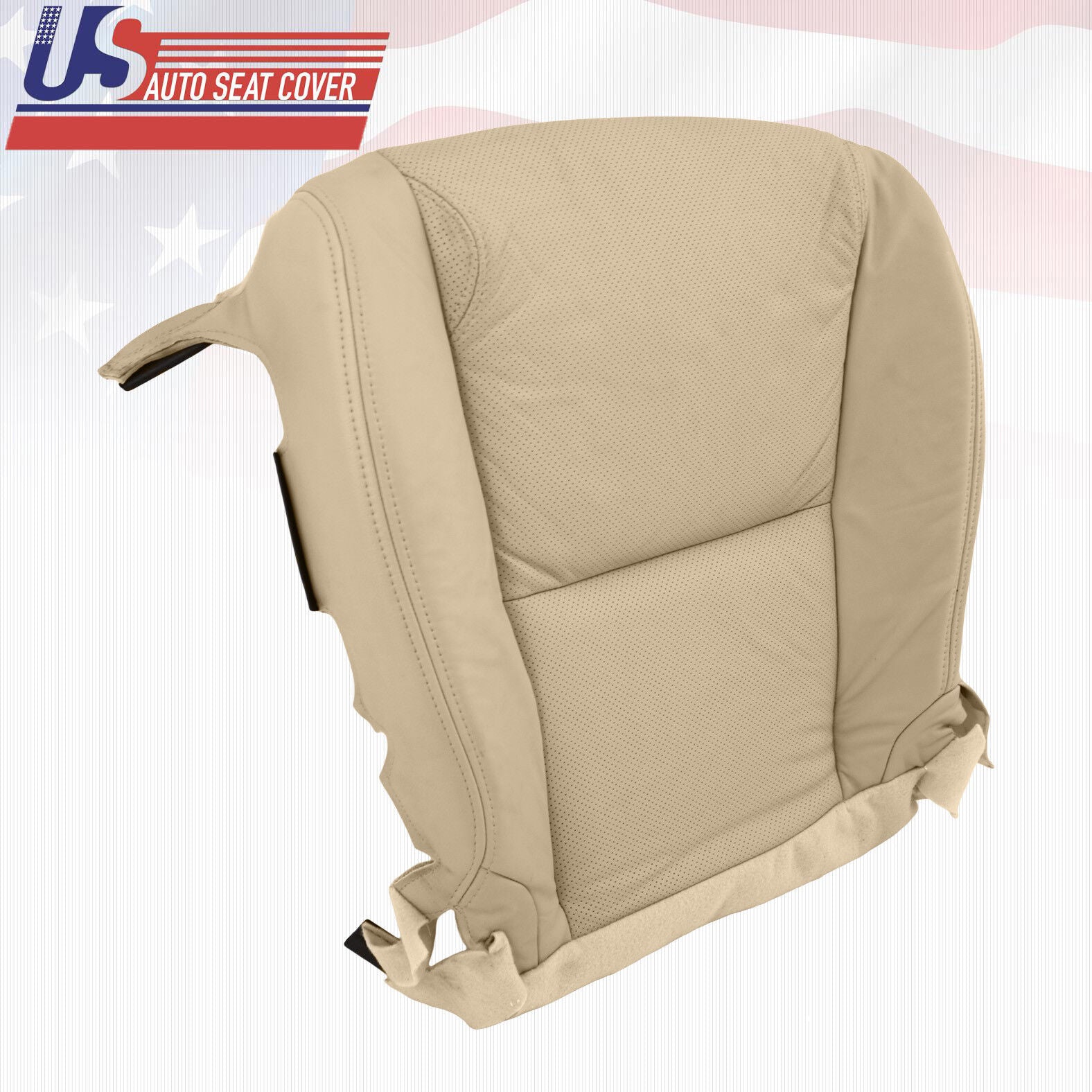 Fits 2006 Lexus GS 300 AWD Left Bottom Leather Perforated Seat Cover in Tan