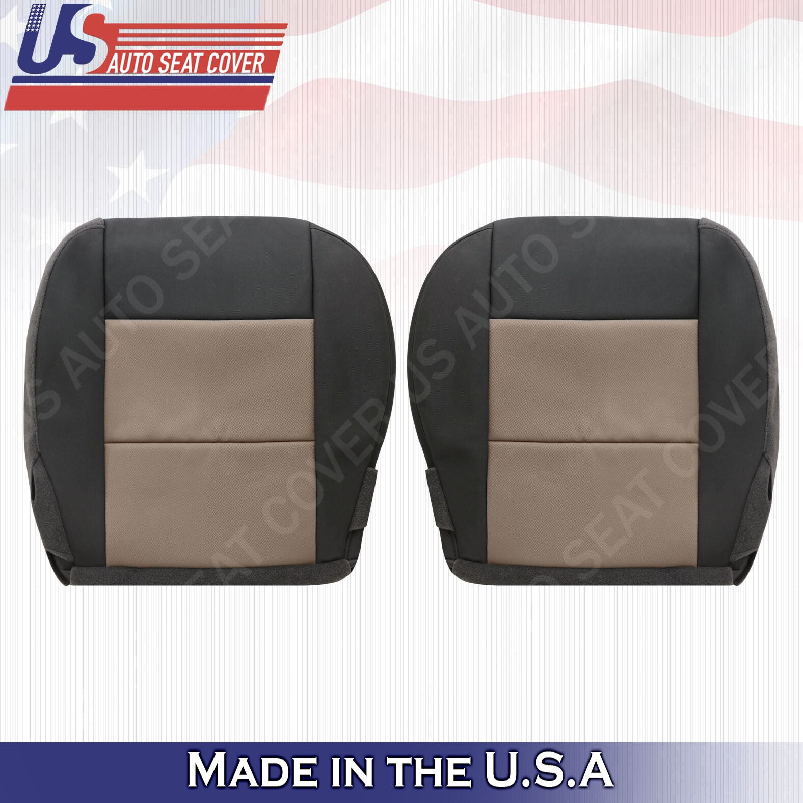 2003 to 2011 Ford Ranger XL Driver Passenger Bottoms Cloth Cover 2tone Black Tan