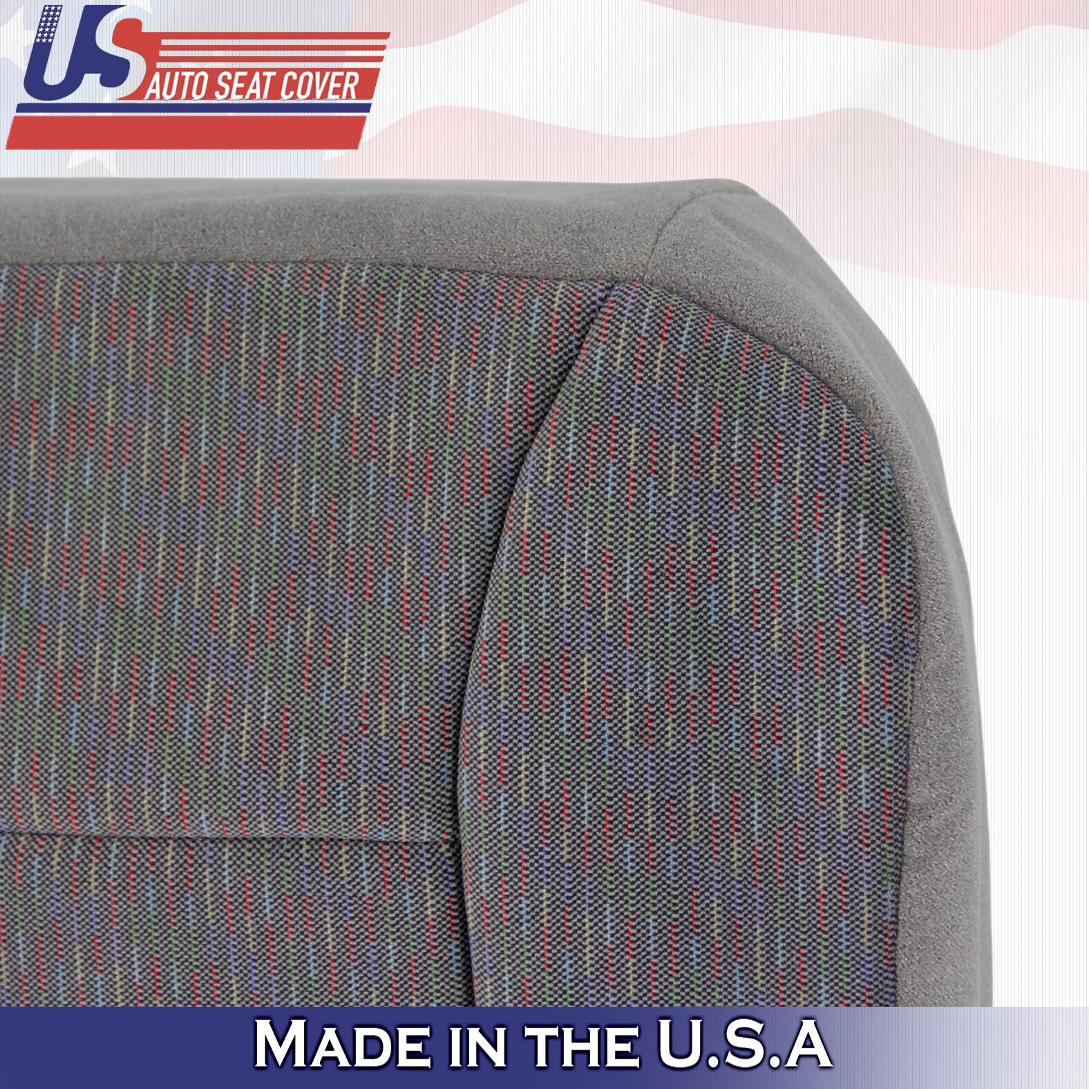 For 1992 -1996 Ford Bronco XLT Front Passenger Side Bottom Cloth Seat Cover Gray