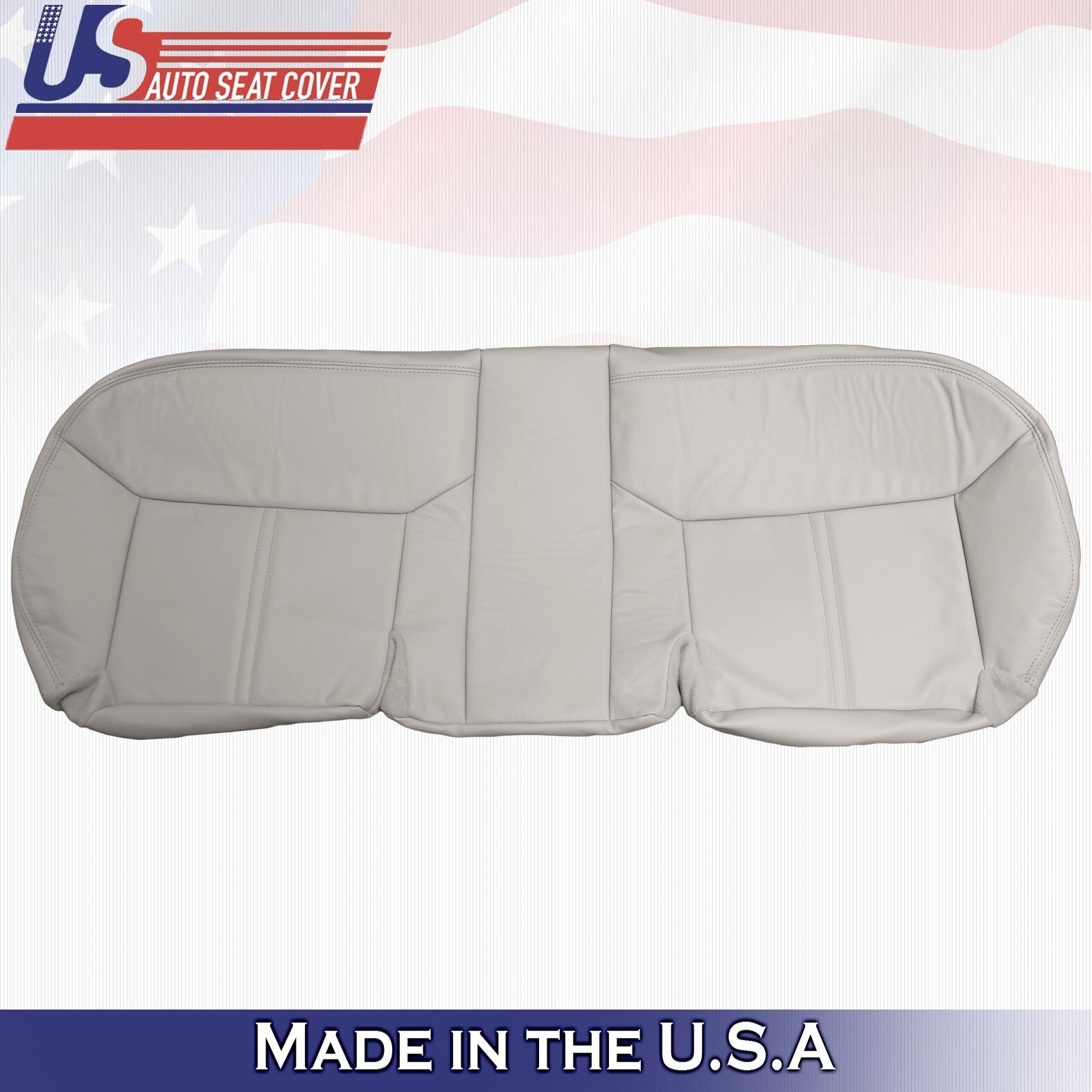 2003 2004 2005 For Lincoln Town Car Rear Bench Bottom Leather Cover Stone Gray