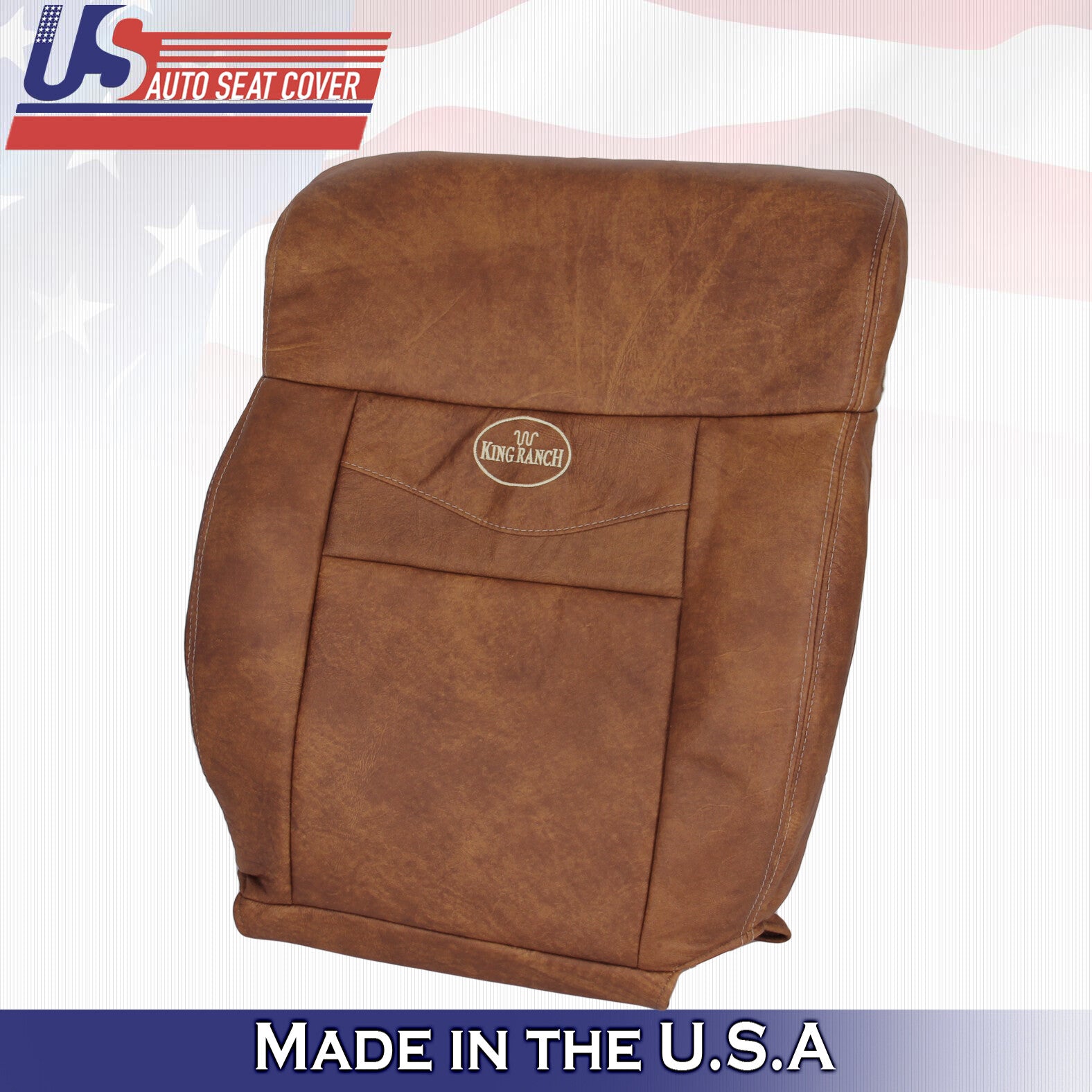 2007 2008 For Ford F150 King Ranch Driver Top & Bottom Leather Seat Covers