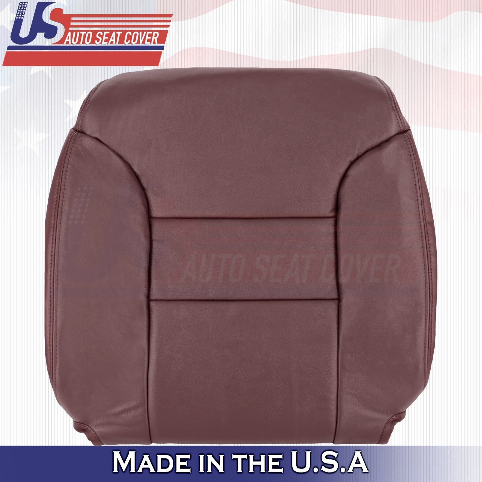 1995 to 2000 For Chevy Silverado 1500 Driver & Passenger Top Leather Covers Red