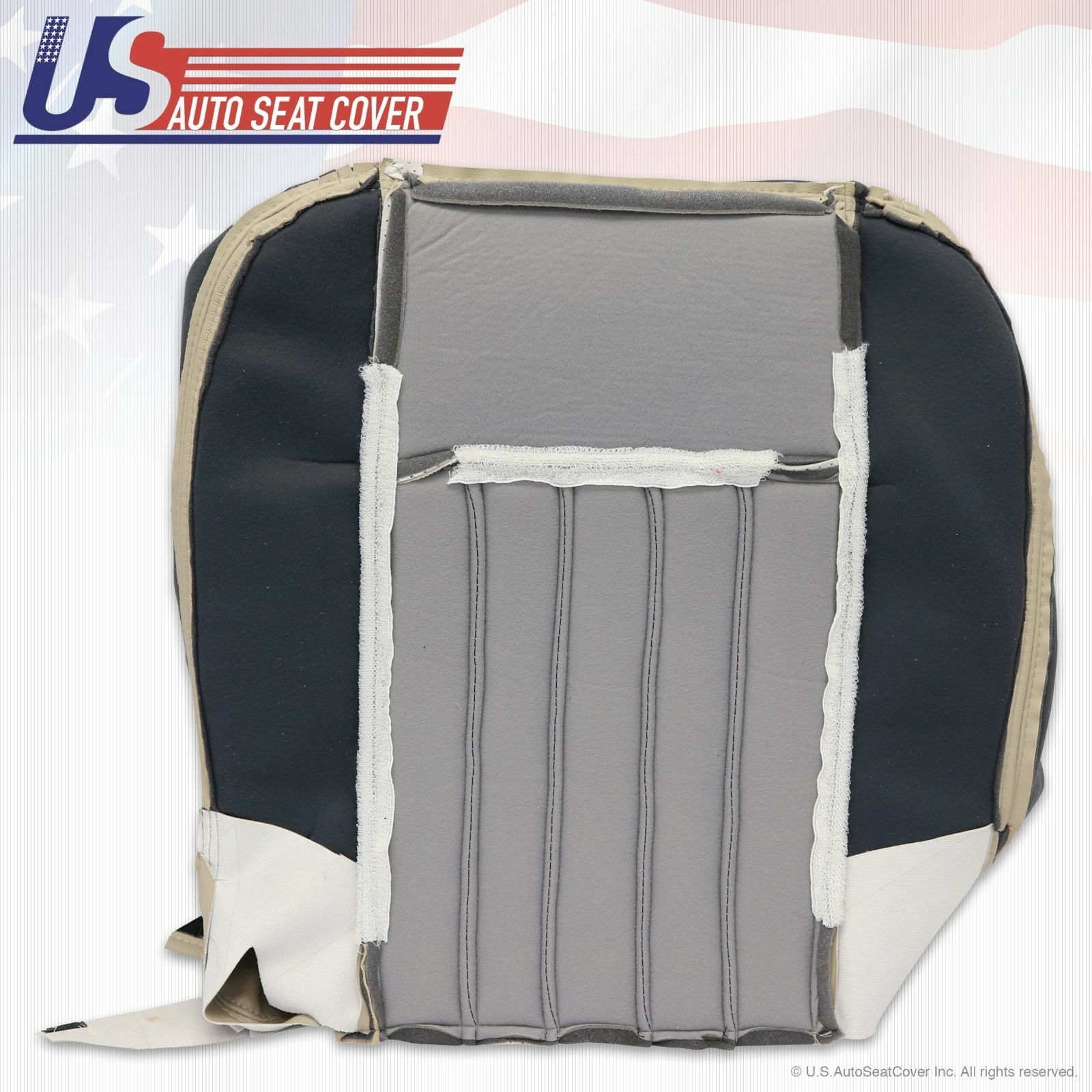2003 Lincoln Navigator 4WD Driver Side Bottom Leather Seat Cover Perforated TAN
