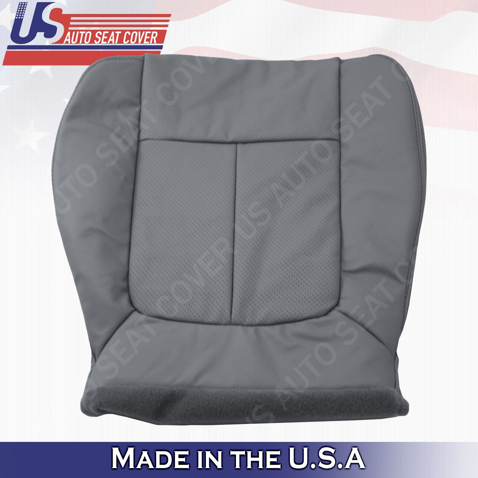 2011 to 2014 Fits Ford F150 Lariat Driver Bottom Perforated Leather Cover Gray