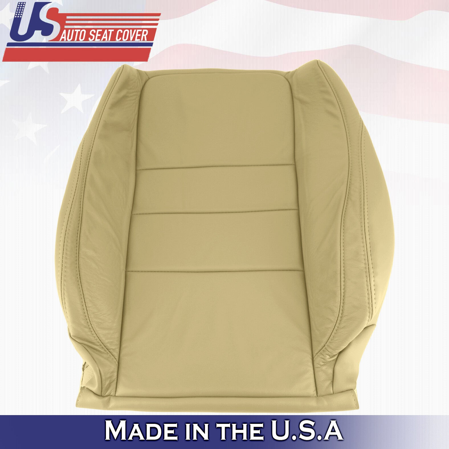 2011 2012 For Honda Accord Sedan Driver Top & Bottom Leather Seat Covers Tan