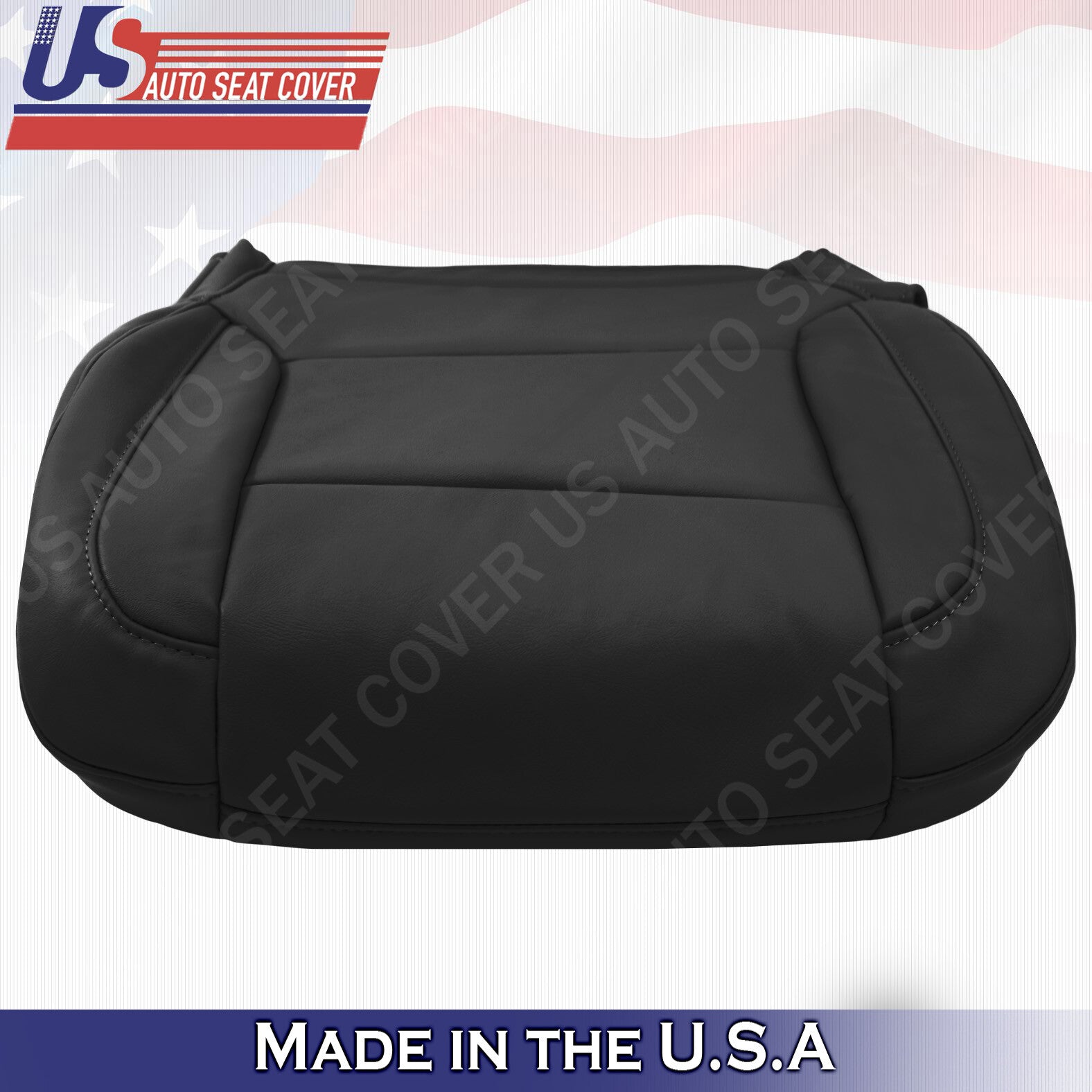 2015-2018 Chevy/GMC Tahoe, Suburban, Driver Bottom Leather Seat Cover Black