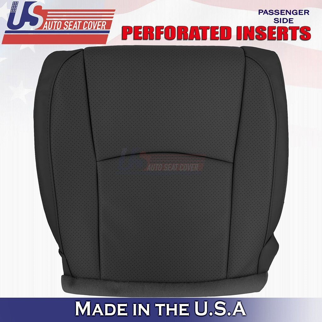 2003 to 2009 Fits Lexus RX350 Passenger Bottom Synthe Leather Perf Cover Black