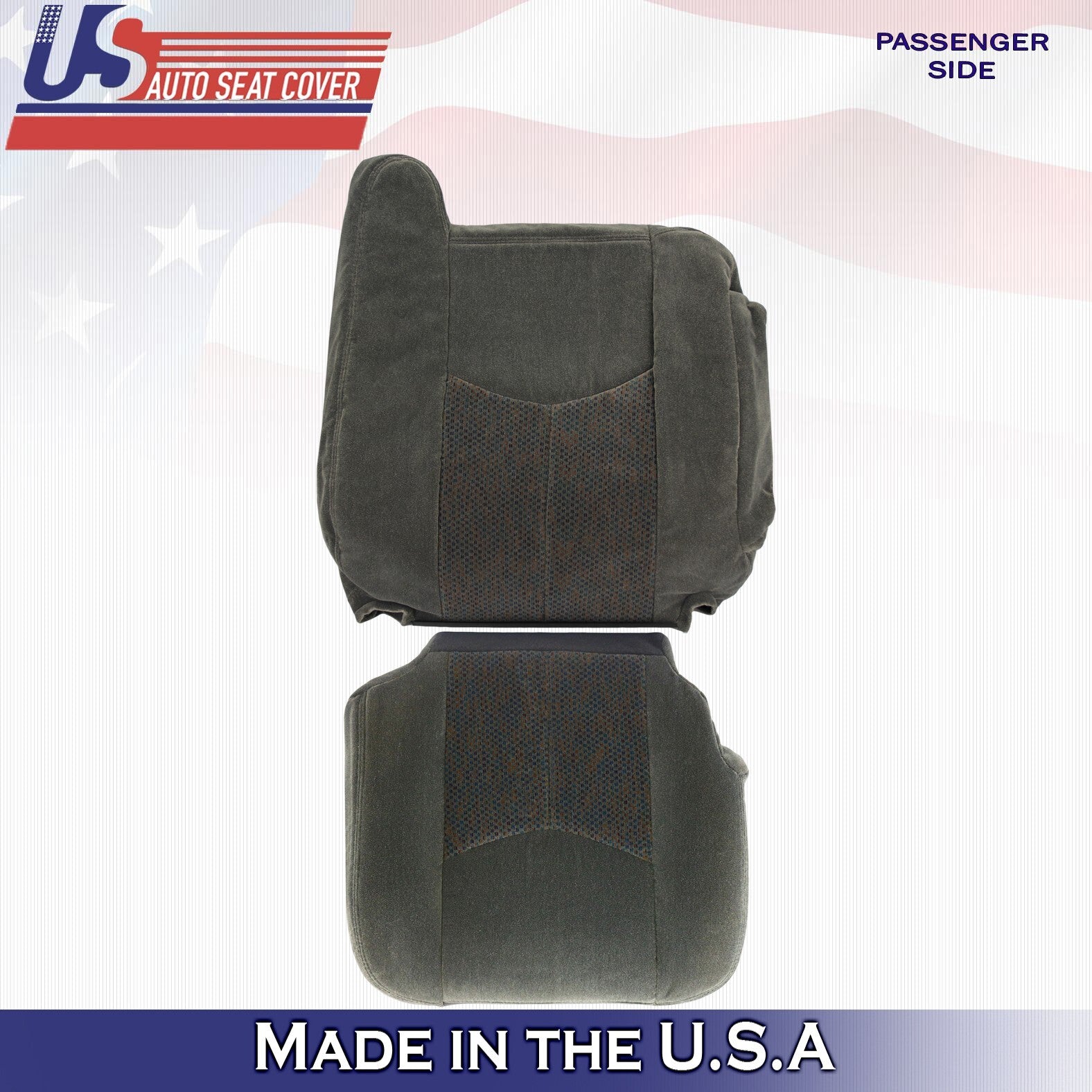 2003 For Chevy Silverado 1500 2500 3500 Passenger Top & Bottom Cloth Covers Gray