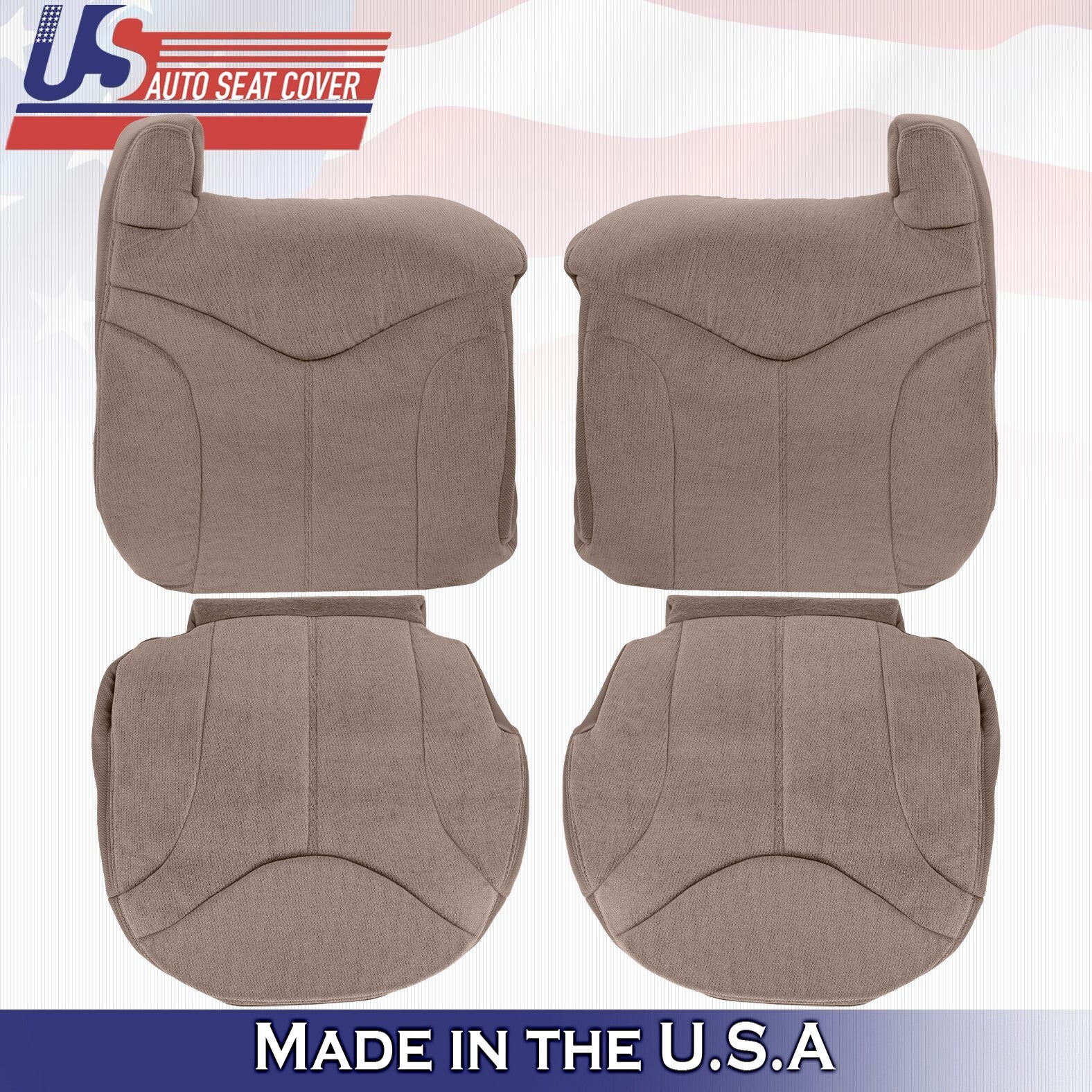 2000 2001 2002 FOR GMC Yukon Driver & Passenger Bottoms-Tops Cloth Cover Tan
