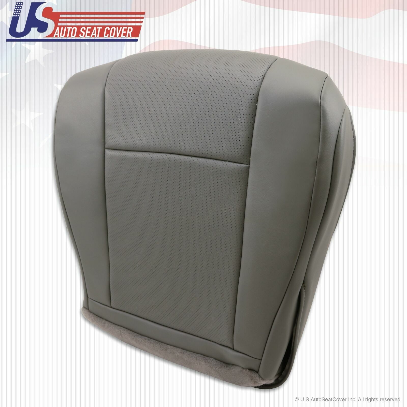 2011 2012 Ford E350 E450 Driver Side Bottom Perforated Vinyl Seat Cover Gray