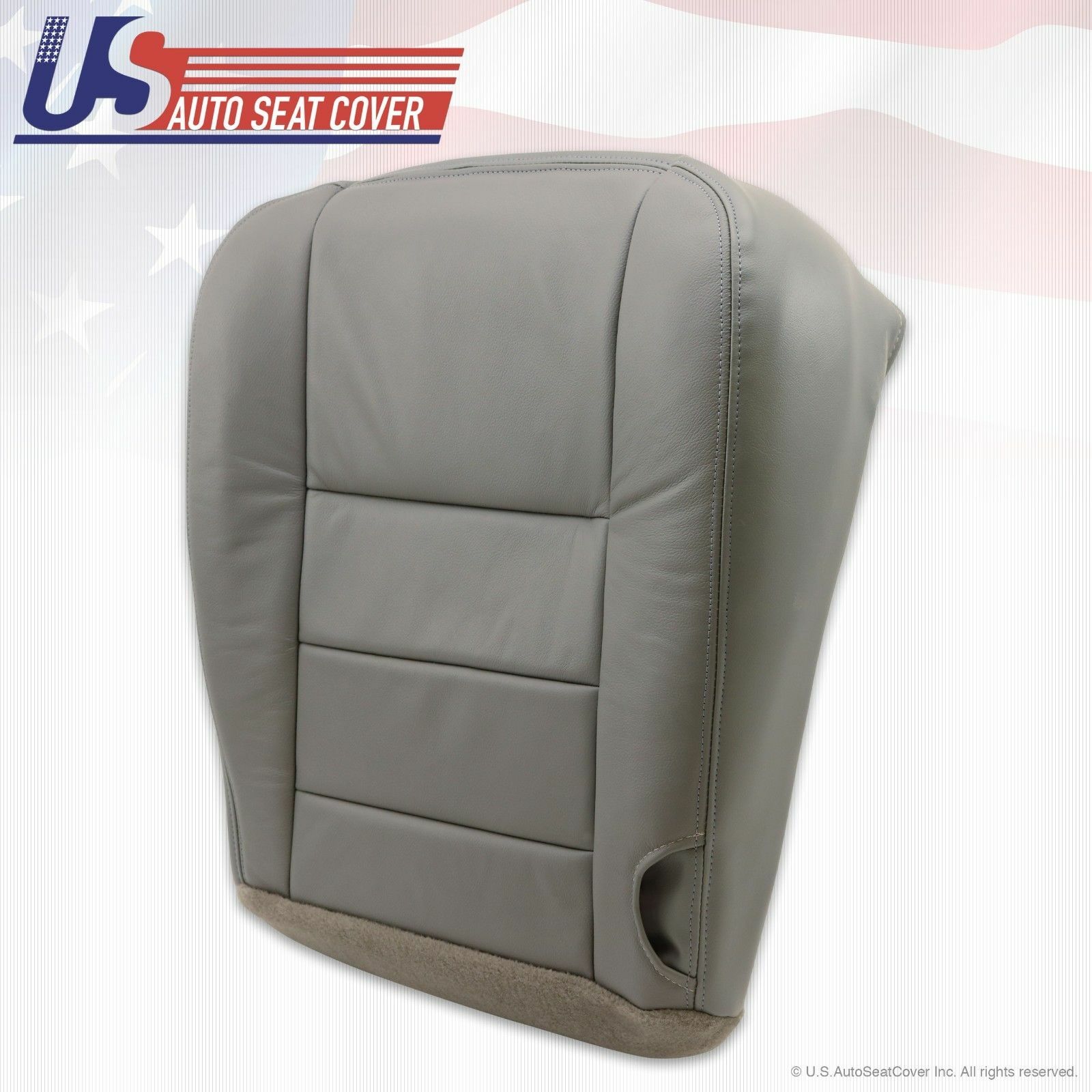 2002 ... 2007 Ford F-250 Lariat Super Duty Driver Bottom Leather Seat Cover Gray