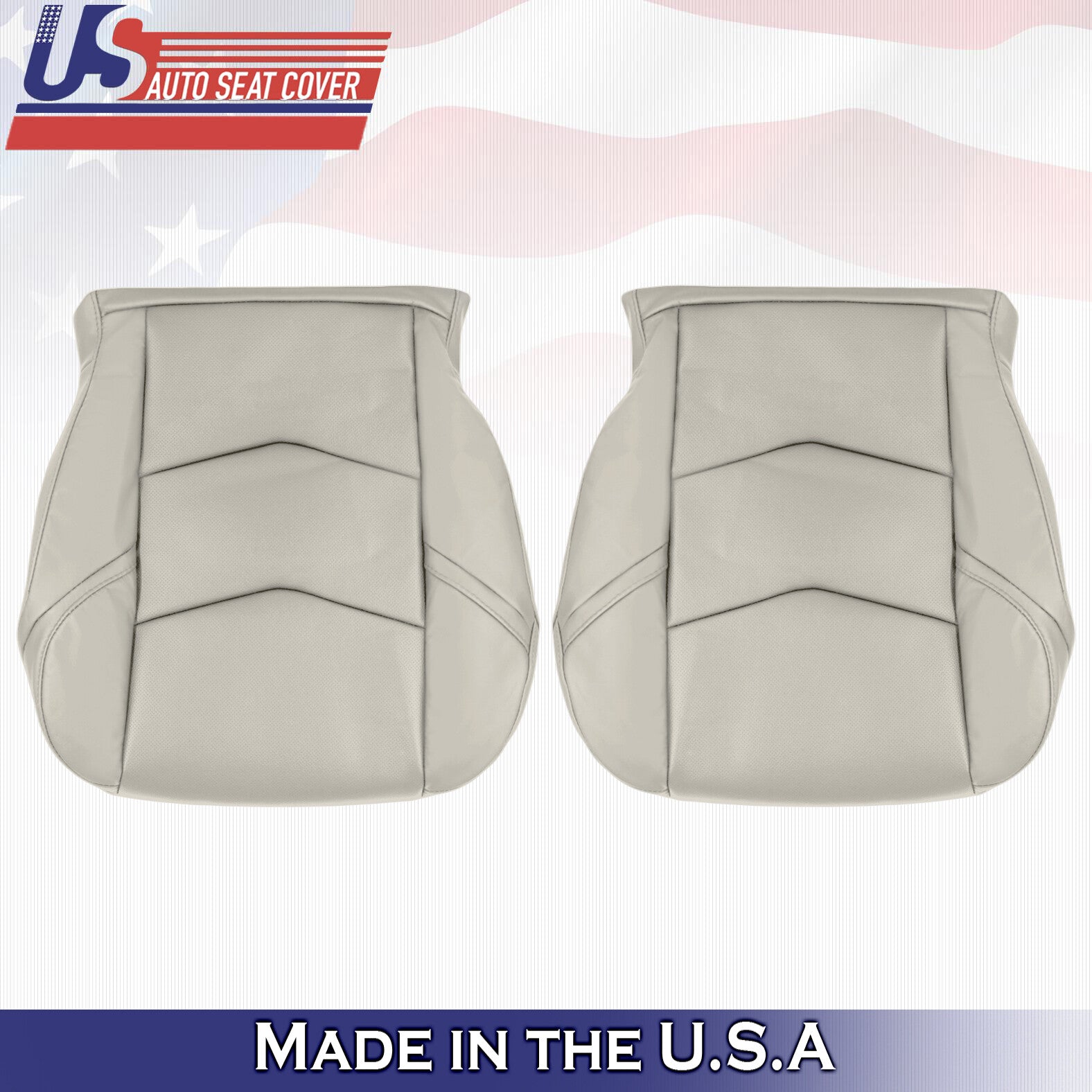 2015 to 2020 For Cadillac Escalade Driver & Passenger Bottom Leather Covers Tan