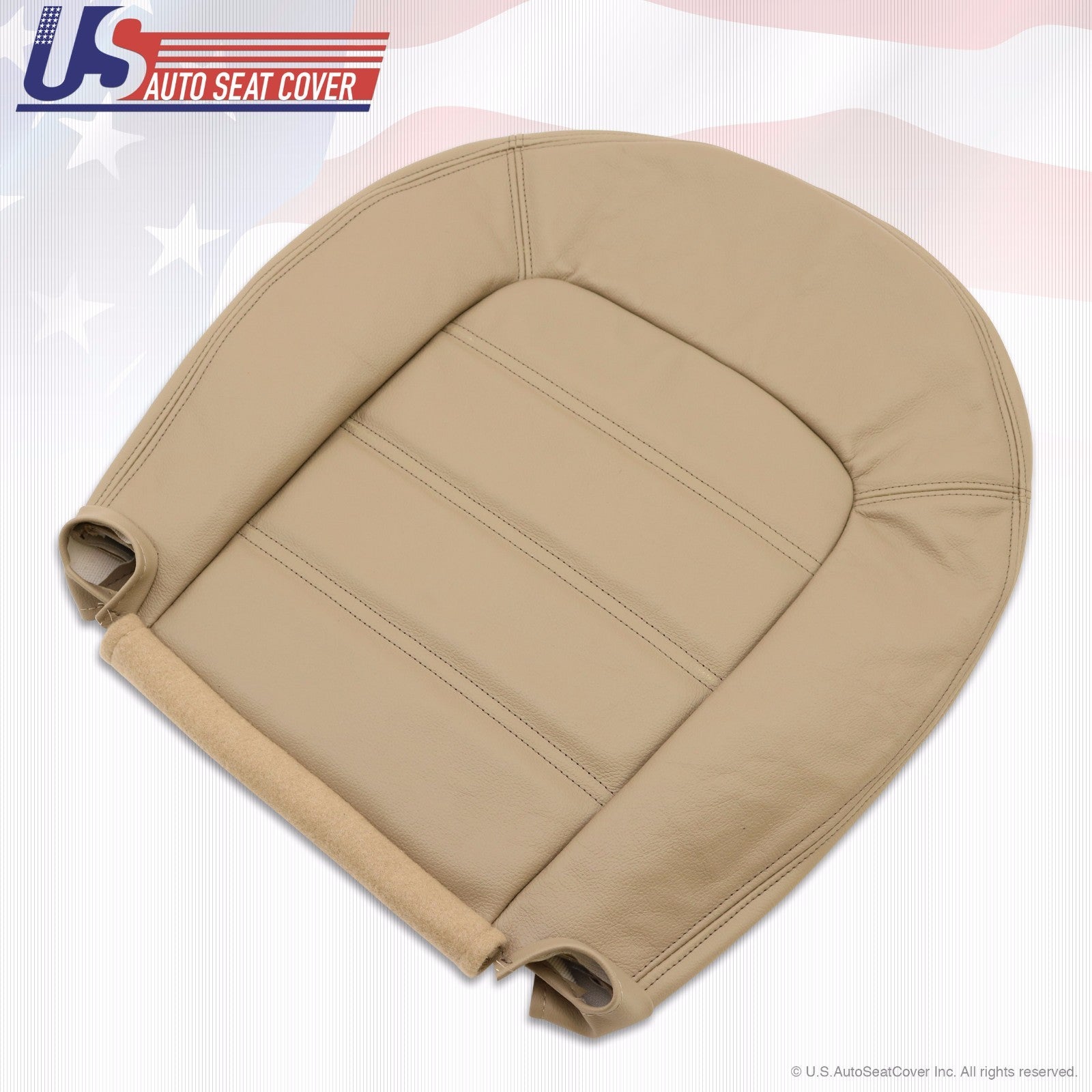 2002-2005 Ford Explorer XLT  Driver & Passenger Bottom Leather Seat Cover Tan