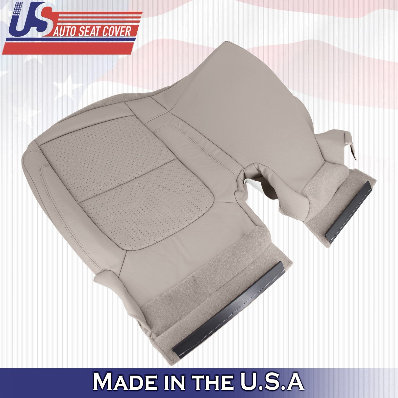 2014 2015 For Ford Explorer 2nd Row Driver Bottom Perforated Leather Cover Gray