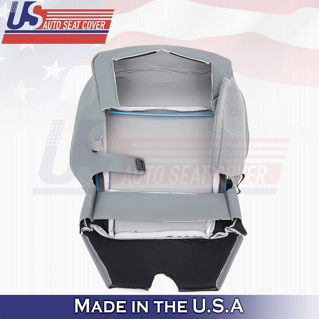 2017 to 2021 Fits Ford F250 XL WT Front Set Bottoms Synthetic Leather Cover Gray