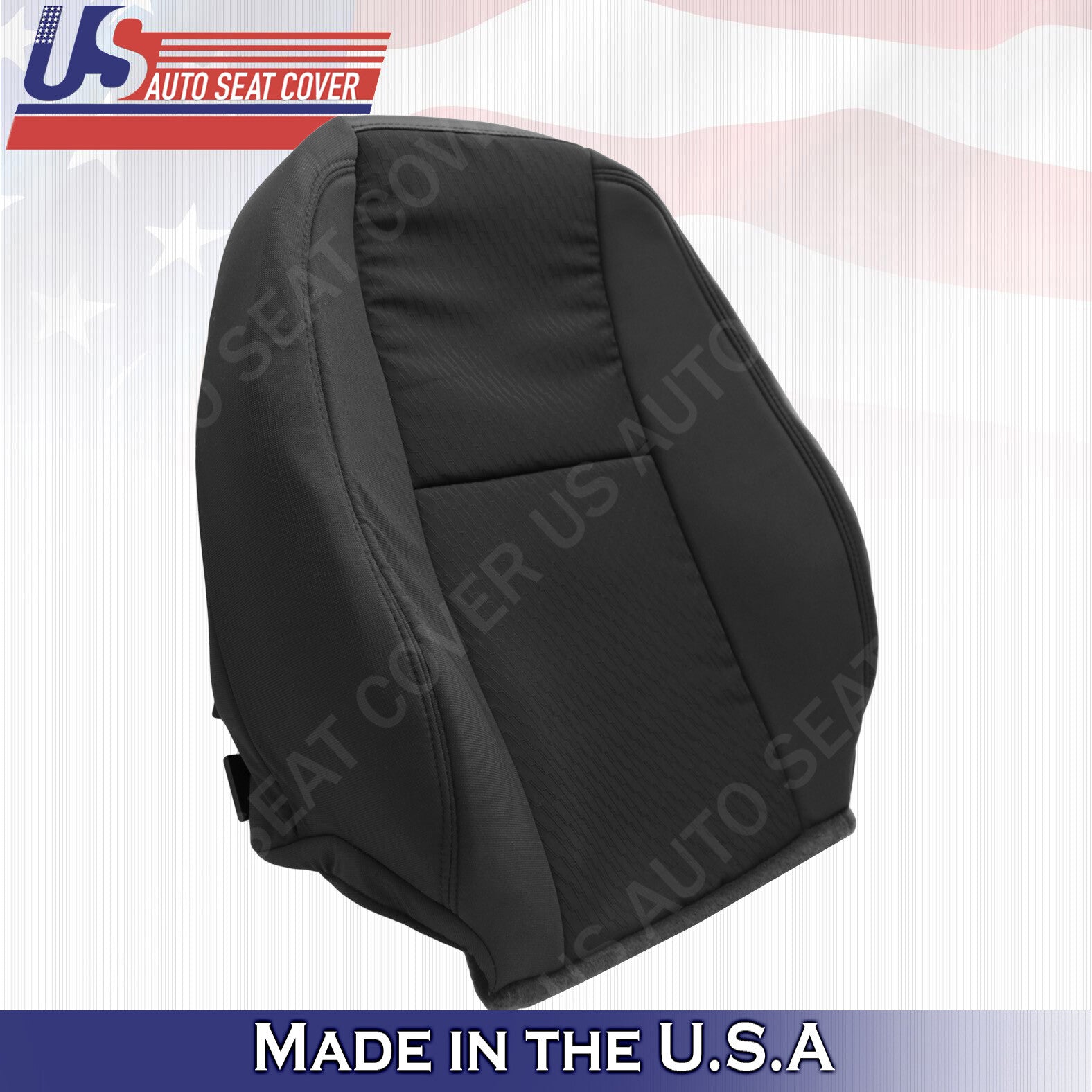2009-2014 Chevy Silverado Front Passenger Cloth Seat Cover Ebony Black