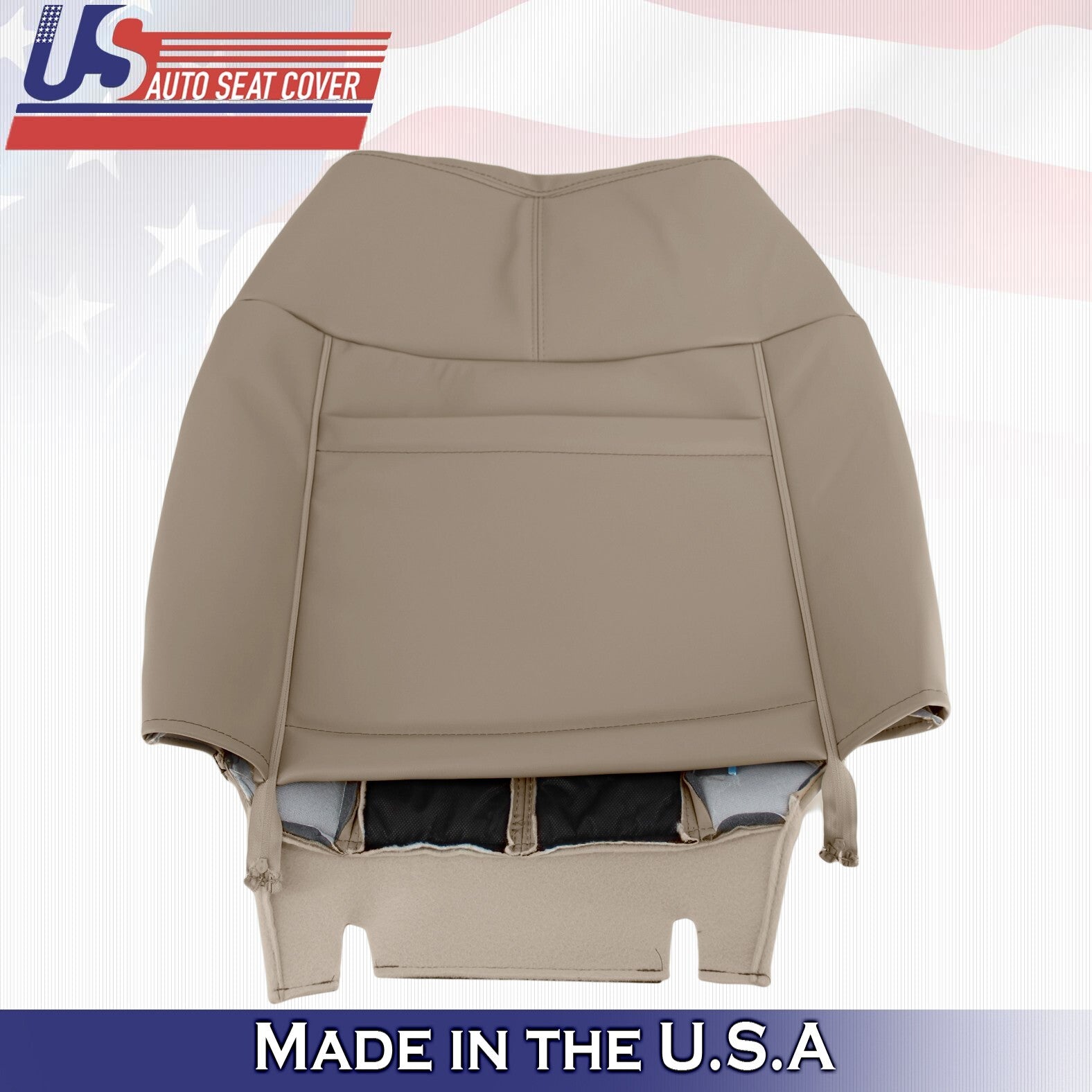 2015 2016 For Ford F250 F350 Lariat Driver Passenger Top Leather Seat Covers Tan