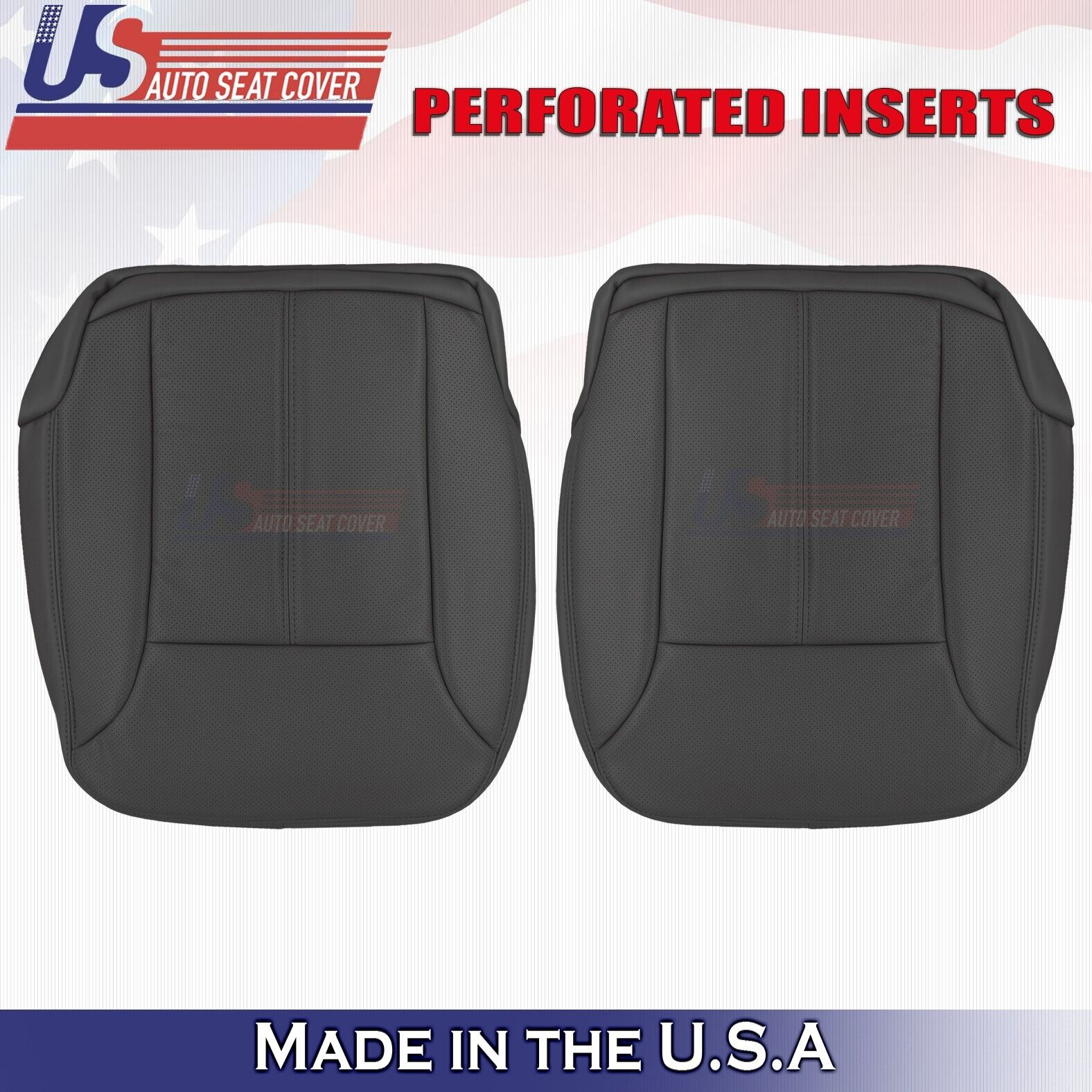 2007 to 2012 For Mercedes GL350 GL450 Driver+Passenger Bottom Leather Covers BLK