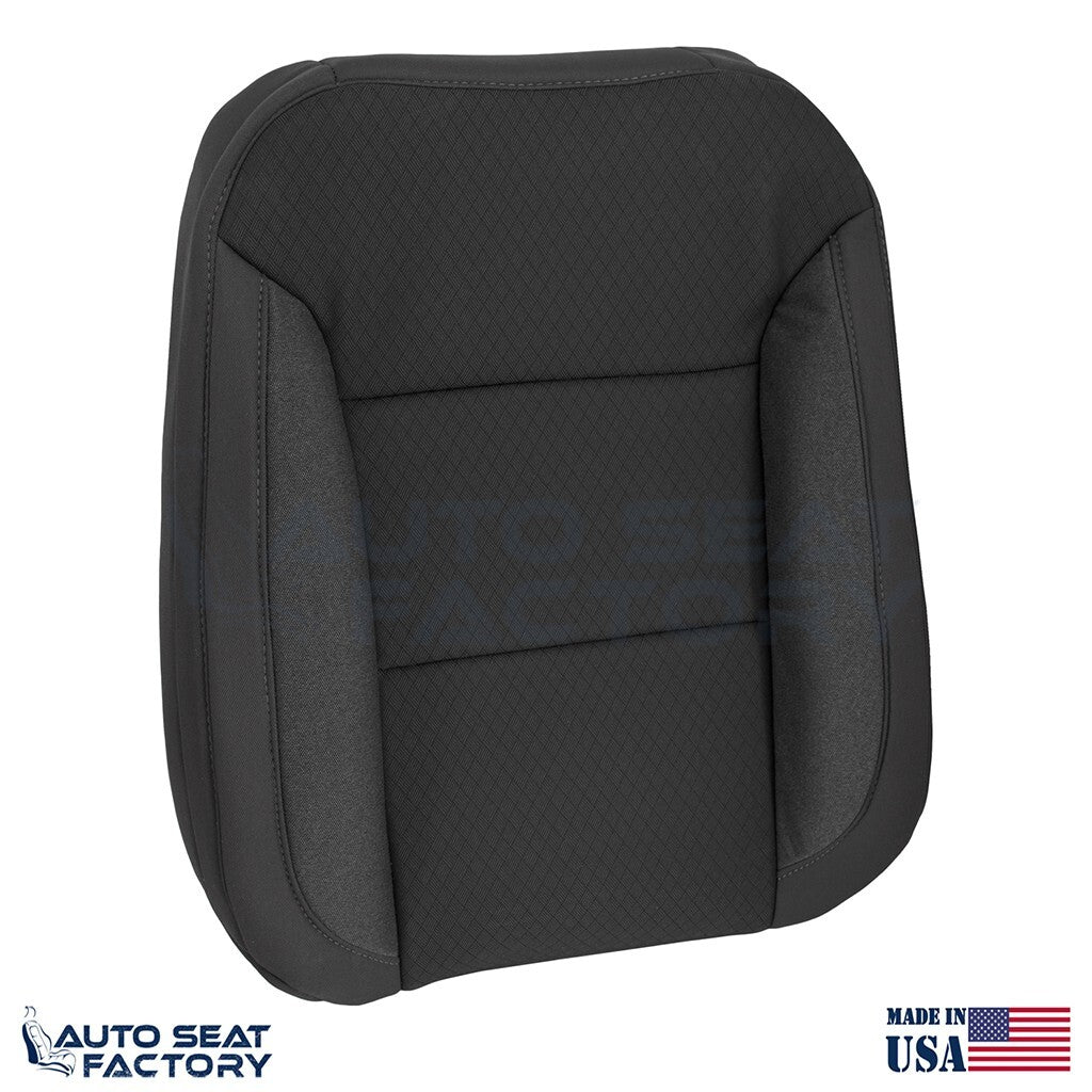 Replacement 2019 - 2023 Chevy Silverado Driver Side Top Black Cloth Seat Cover