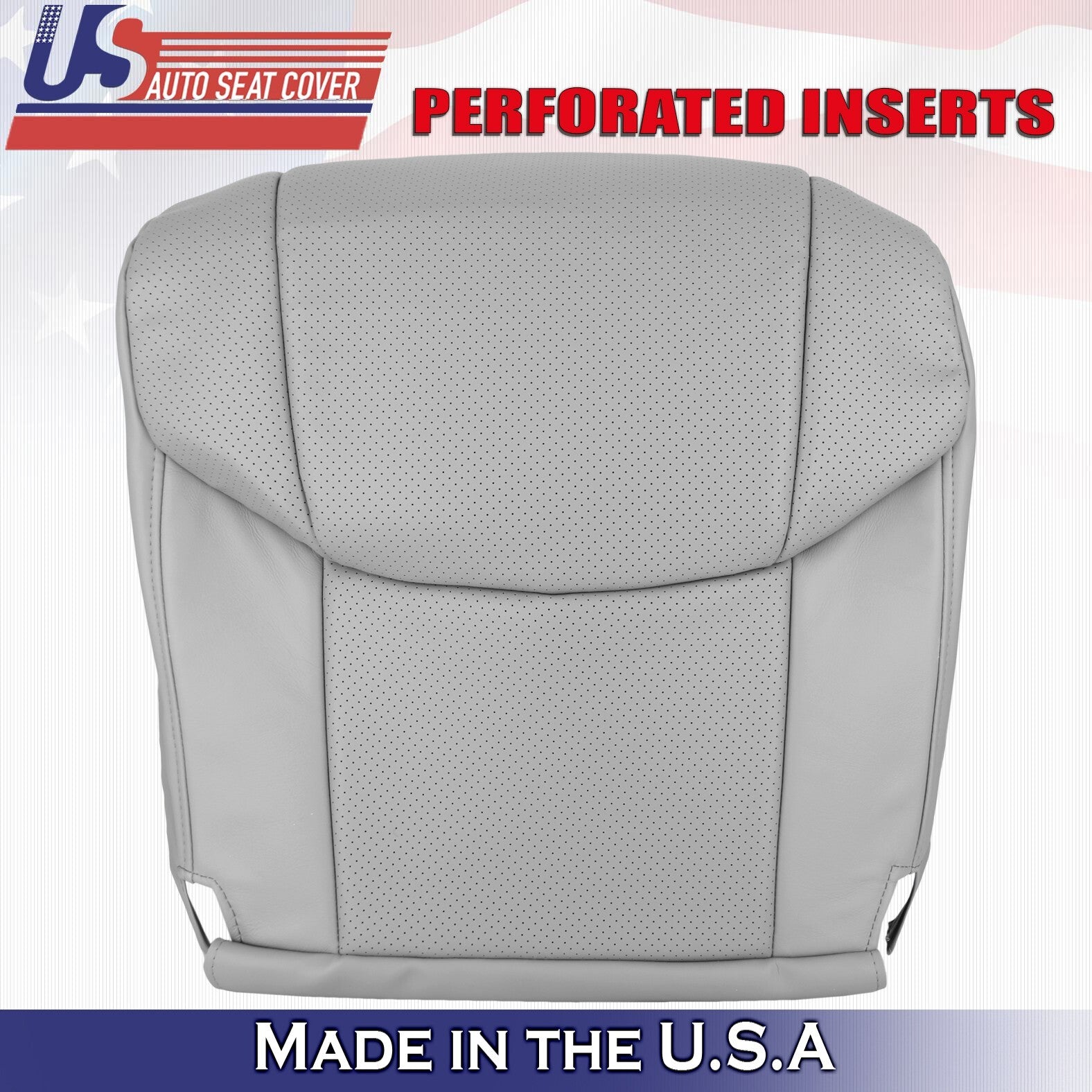 2011 2012 For Toyota Avalon Passenger Bottom Perforated Leather Seat Cover Gray