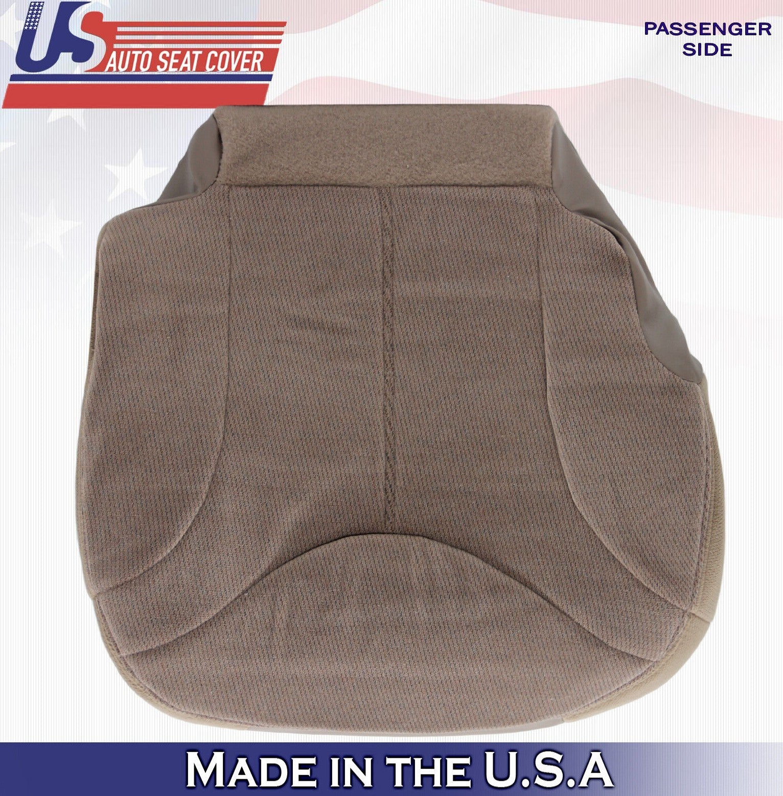 2002 For GMC Sierra 1500 2500 3500 SLT SLE Passenger Bottom Cloth Seat Cover Tan