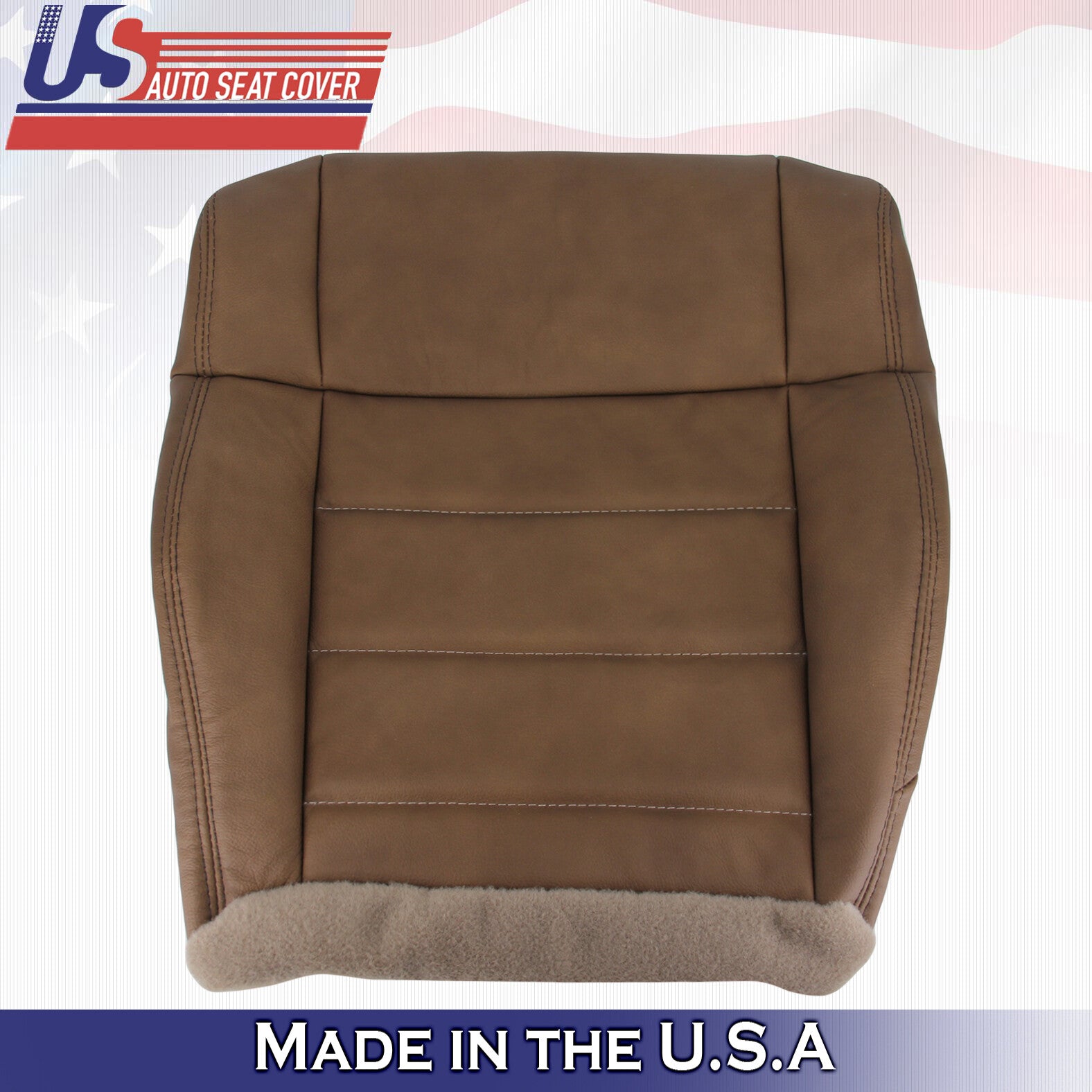 For 2009 2010 Fits Jeep Wrangler Rubicon Driver Bottom Leather Seat Cover Dk Tan