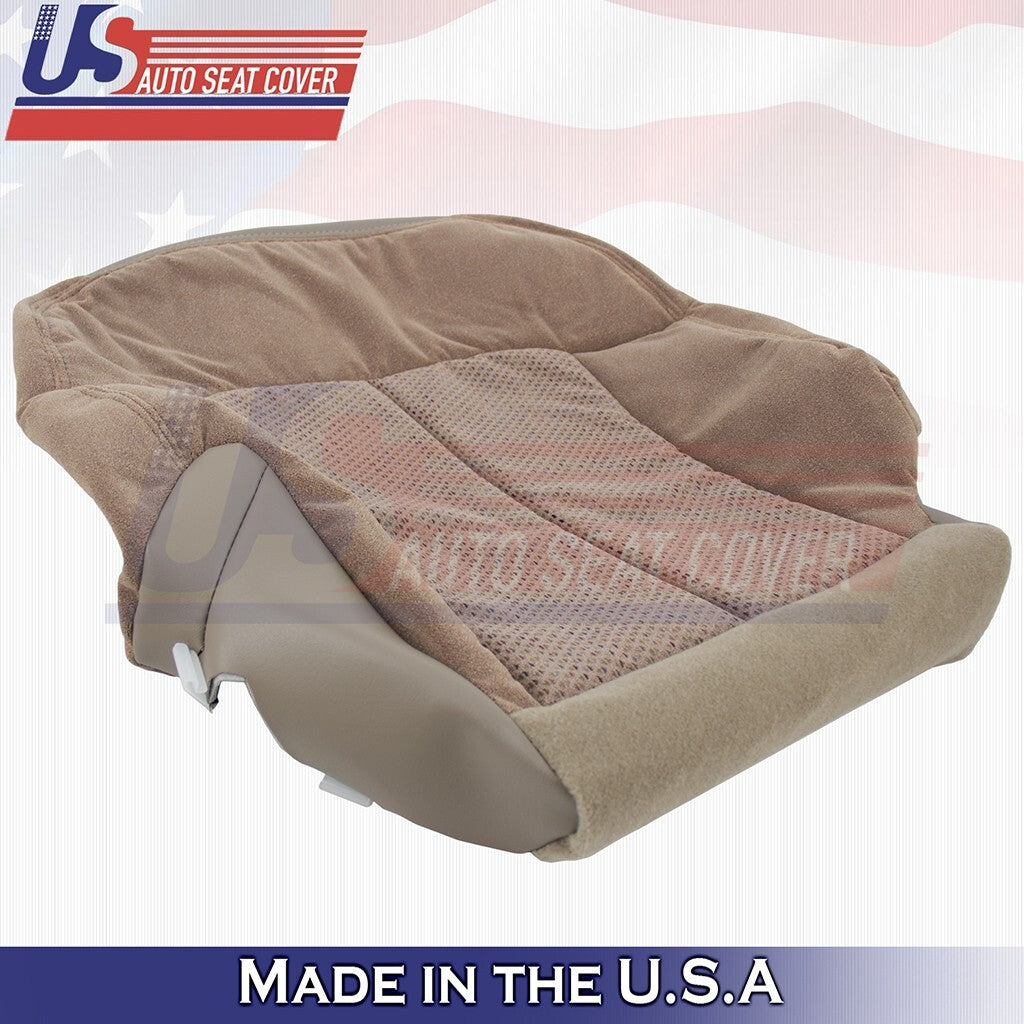 1999 to 2002 For Chevy Silverado Passenger Bottom &Top Cloth Seat Cover Dark Tan
