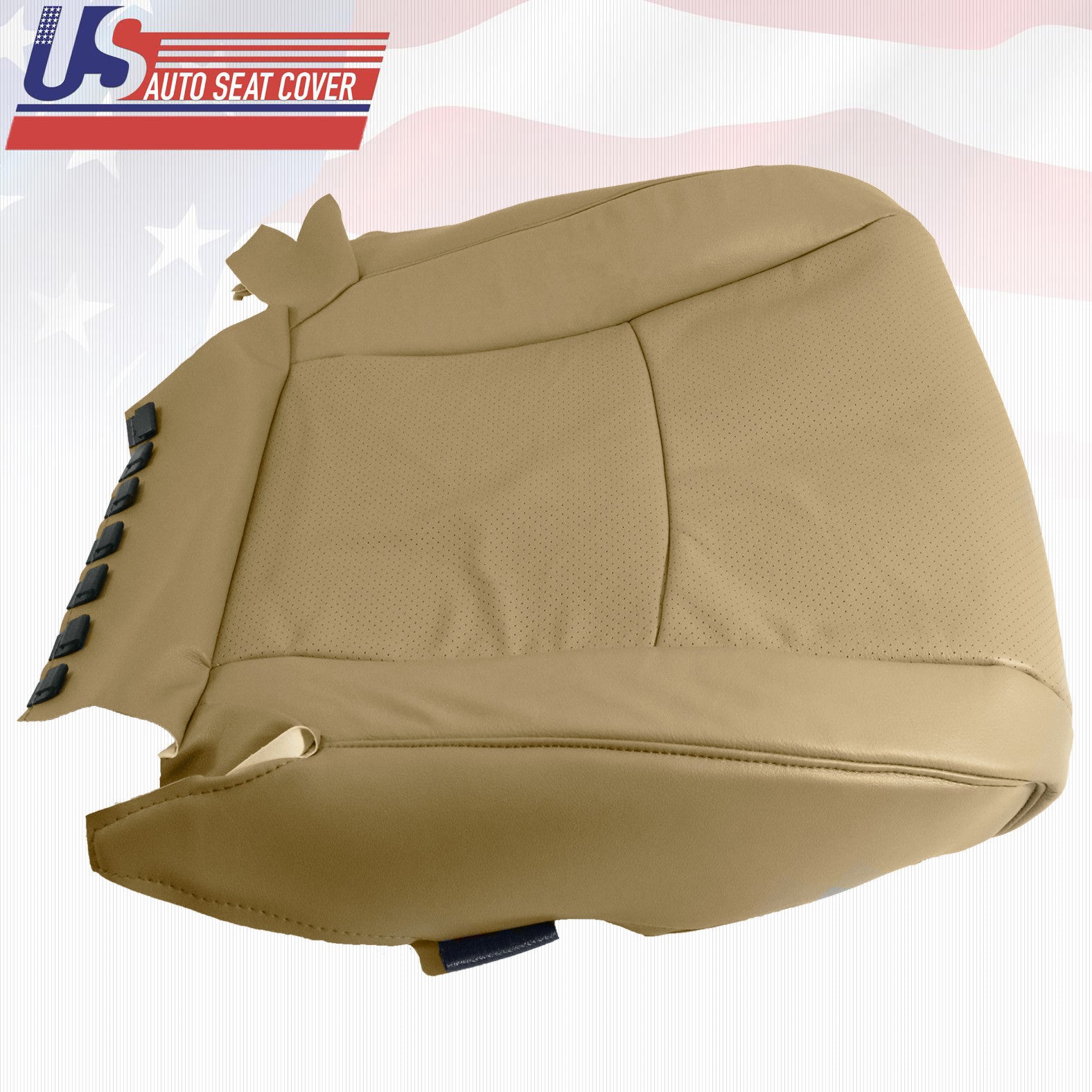 2004 to 2013 Fits Toyota Highlander Driver Bottom Leather Seat Cover Tan
