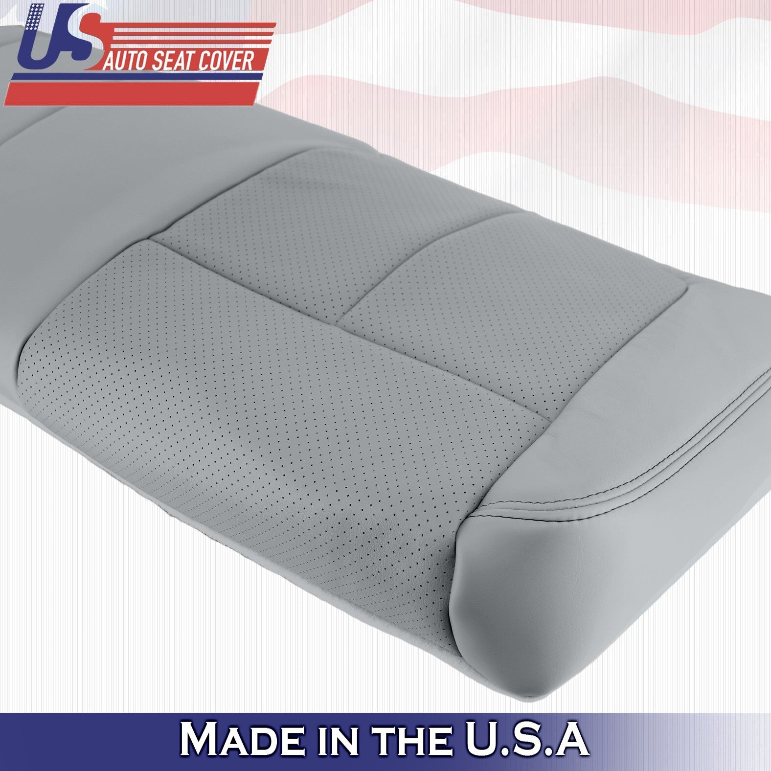 2011 to 2016 For Ford F450 2nd Row Driver & Passenger Bottom Leather Covers Gray