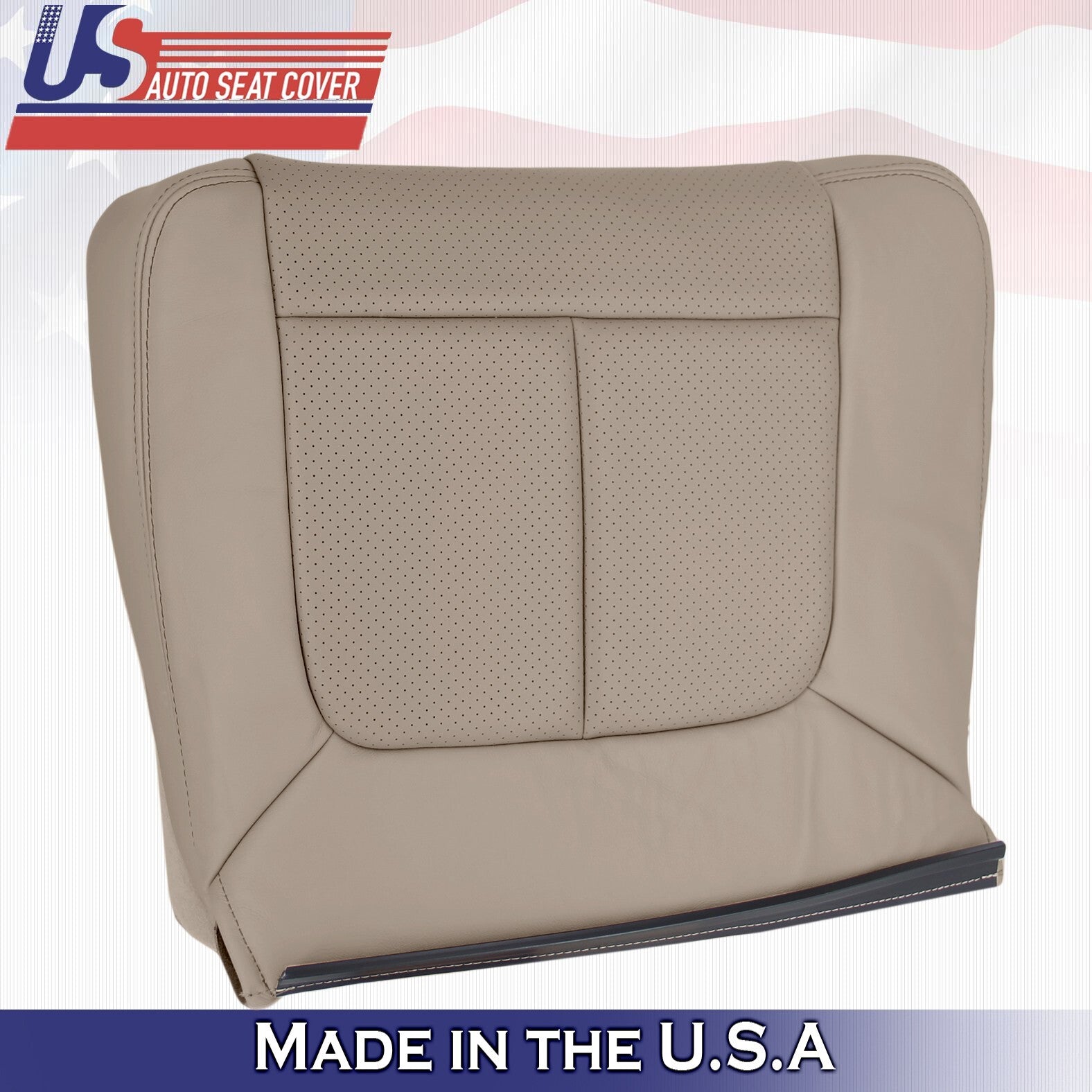 2011 2012 2013 For Ford F450 F550 2nd Row Passenger Bottom Leather Cover Tan