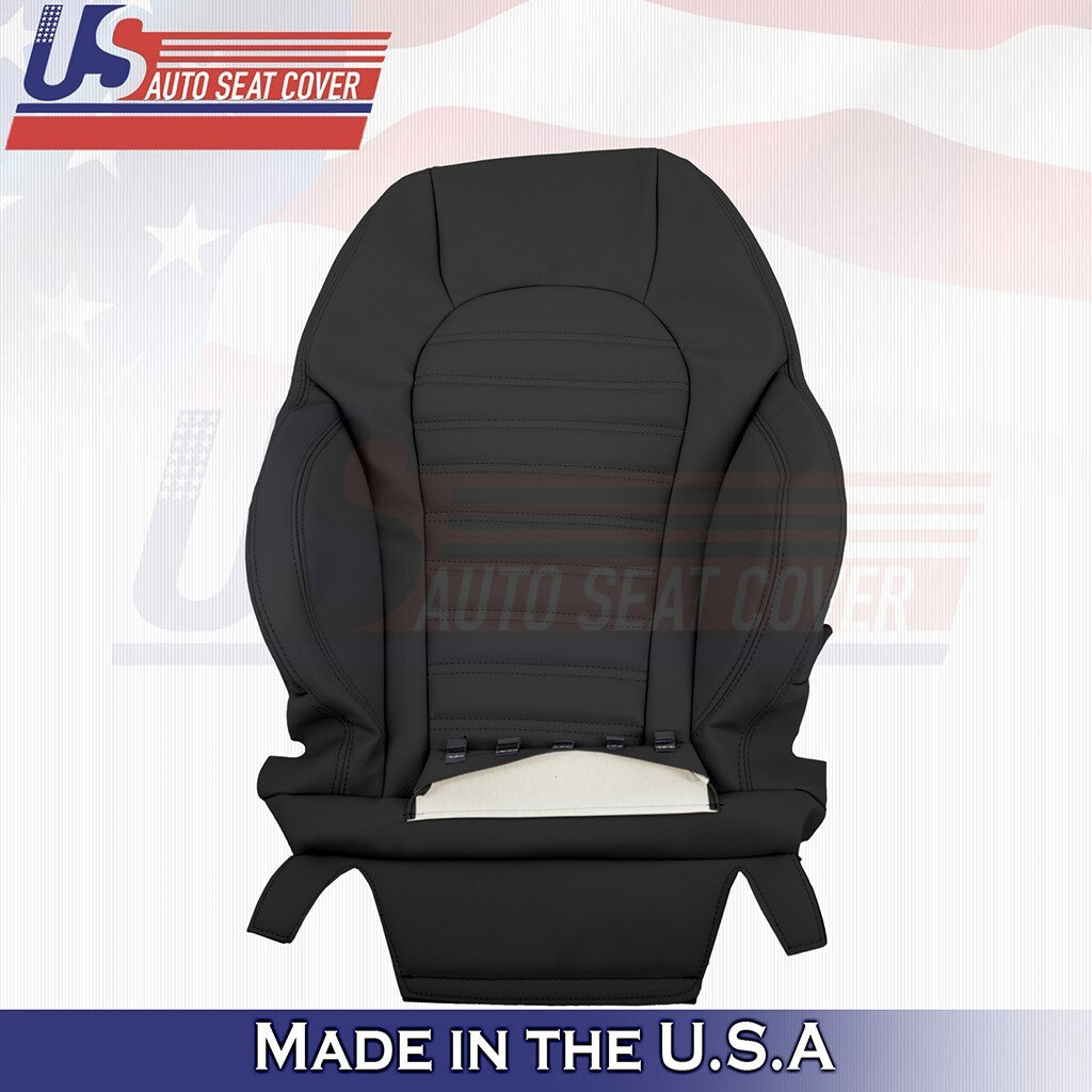 2015 to 2021 For Mercedes Benz C43 Passenger Bottom Top Vinyl Seat Covers Black