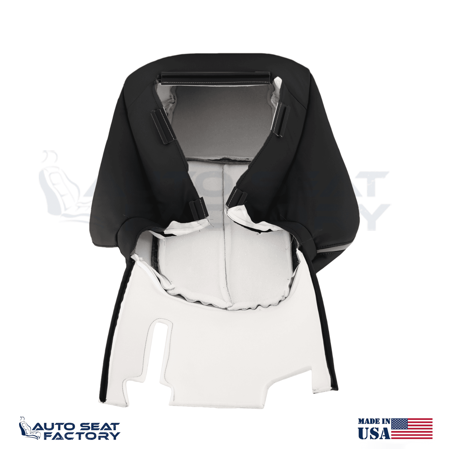 Fits 2006 -2010 Infiniti M45 M35 PASSENGER Top Black Leather Seat Cover, Perf.