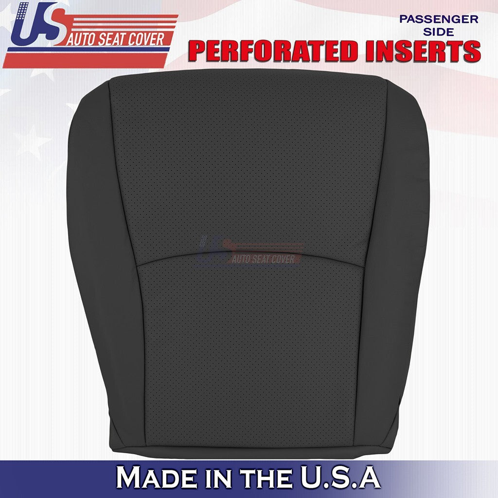 2004 to 2007 For Toyota Highlander Passenger Bottom Leather Seat Cover Black