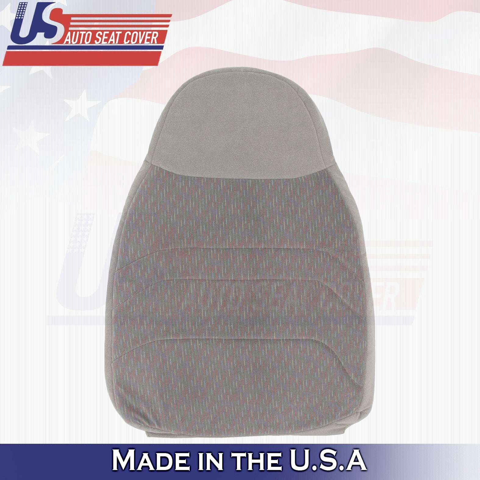 1996 1997 For Ford F150 F250 F350 XLT Front Passenger Top Cloth Seat Cover Gray