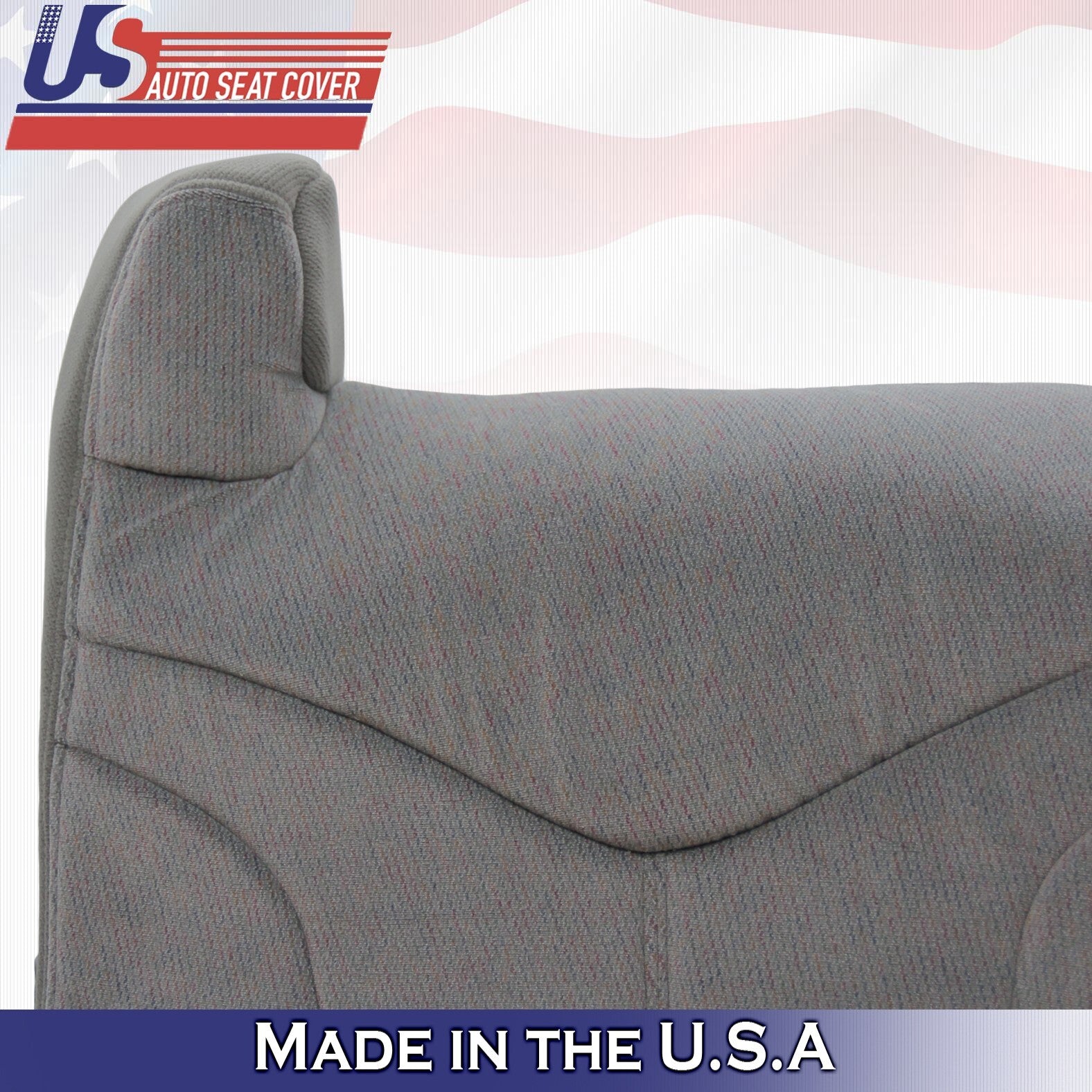 1999 2000 2001 2002 Fits GMC Yukon Passenger Bottom & Top Cloth Cover Gray