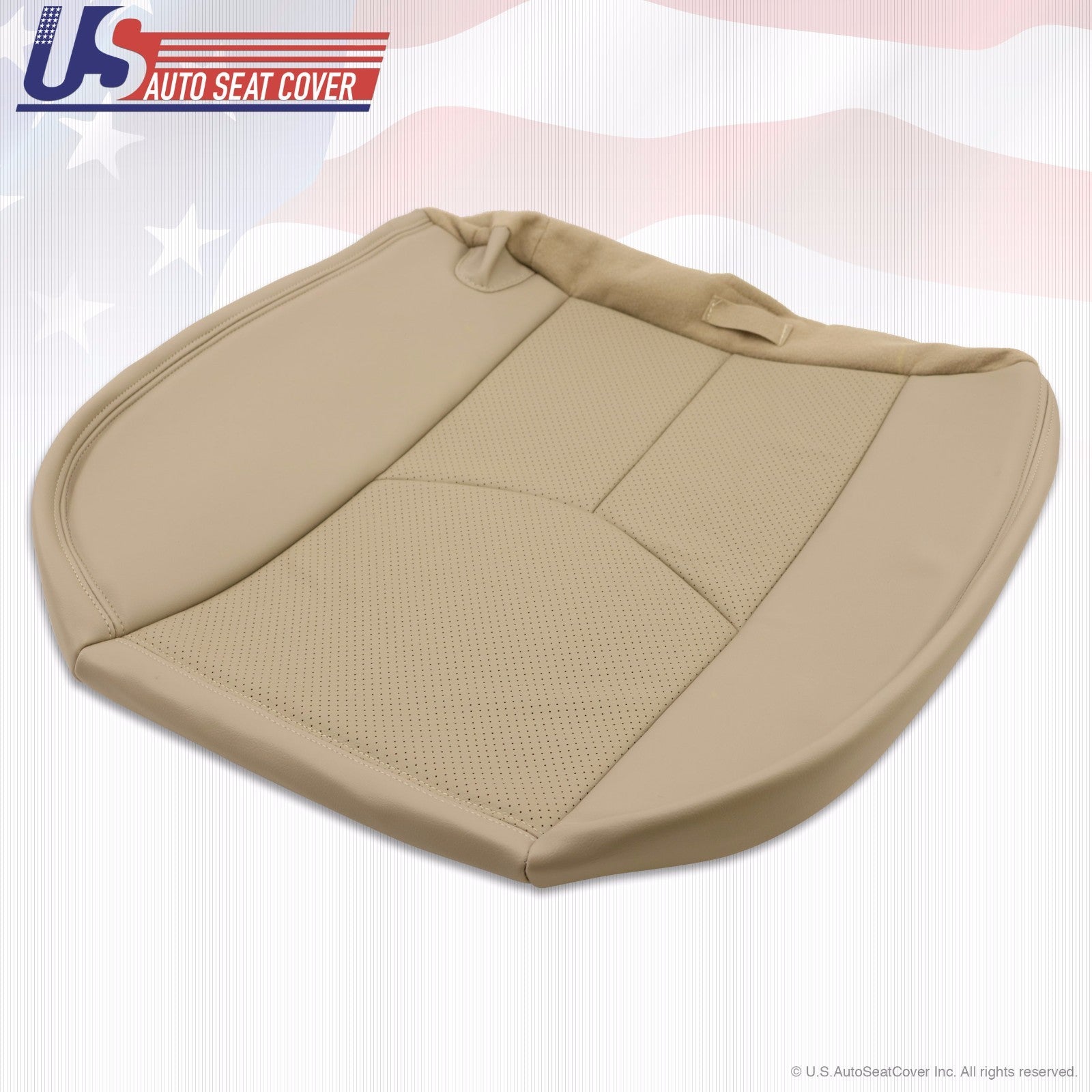 2003 2004 Cadillac Escalade 2nd Row Driver & Passenger Bottom Leather Cover Tan