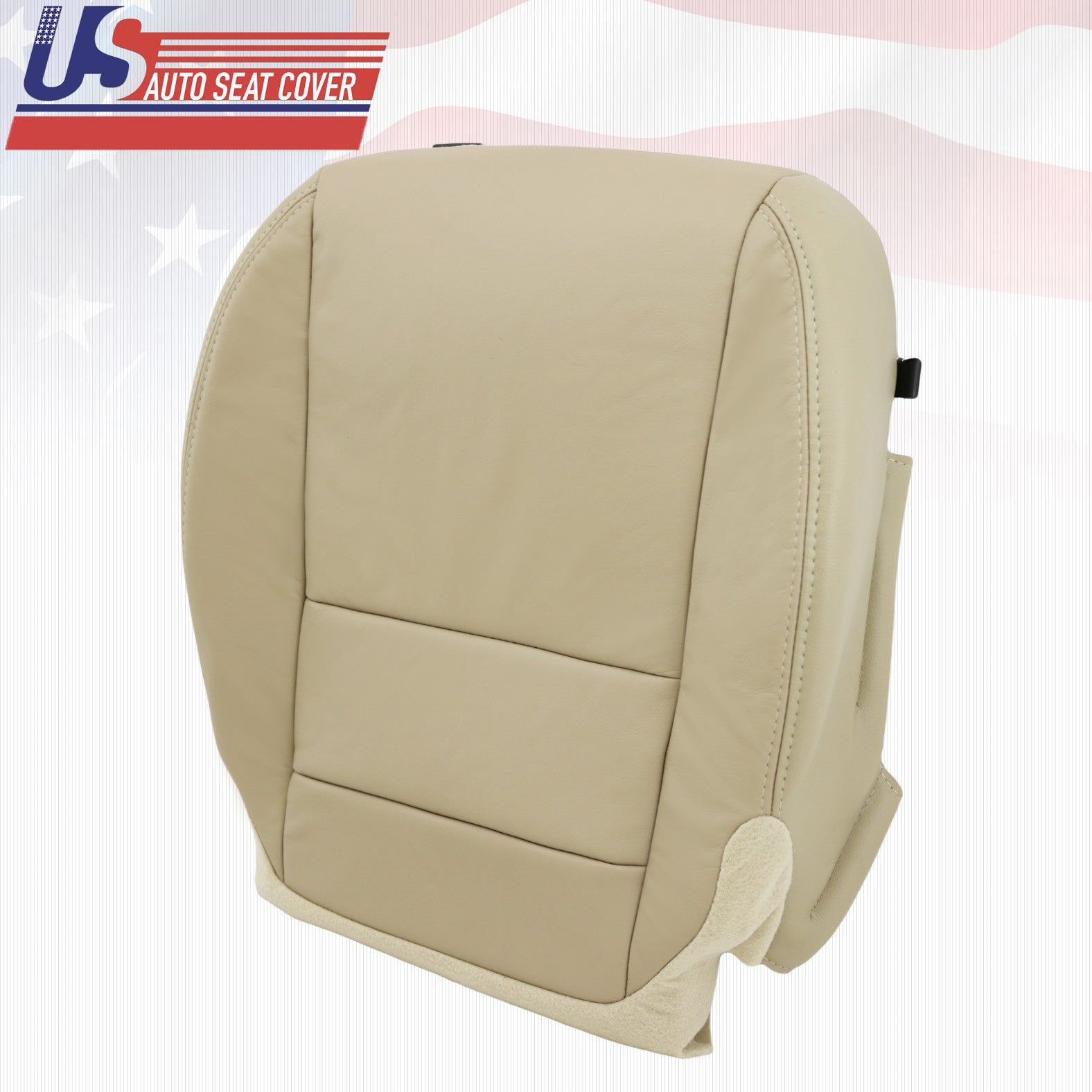 Fits 2007 - 2012 Acura MDX Driver Lower Genuine Leather Seat Cover in shade TAN