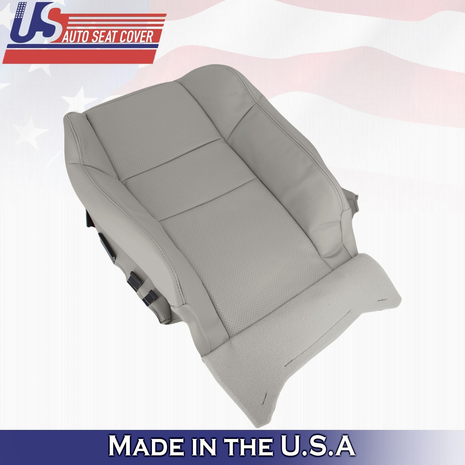 2011 2012 For Acura RDX Driver Top Perforated Synthetic Leather Seat Cover Gray