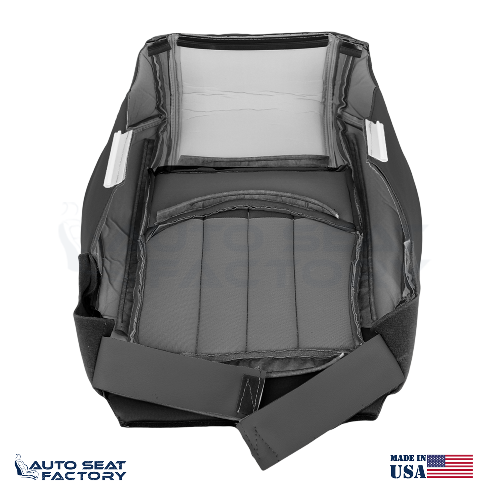 Fits 2013 - 2017 GMC Acadia Perforated Driver Bottom Black Vinyl Seat Cover