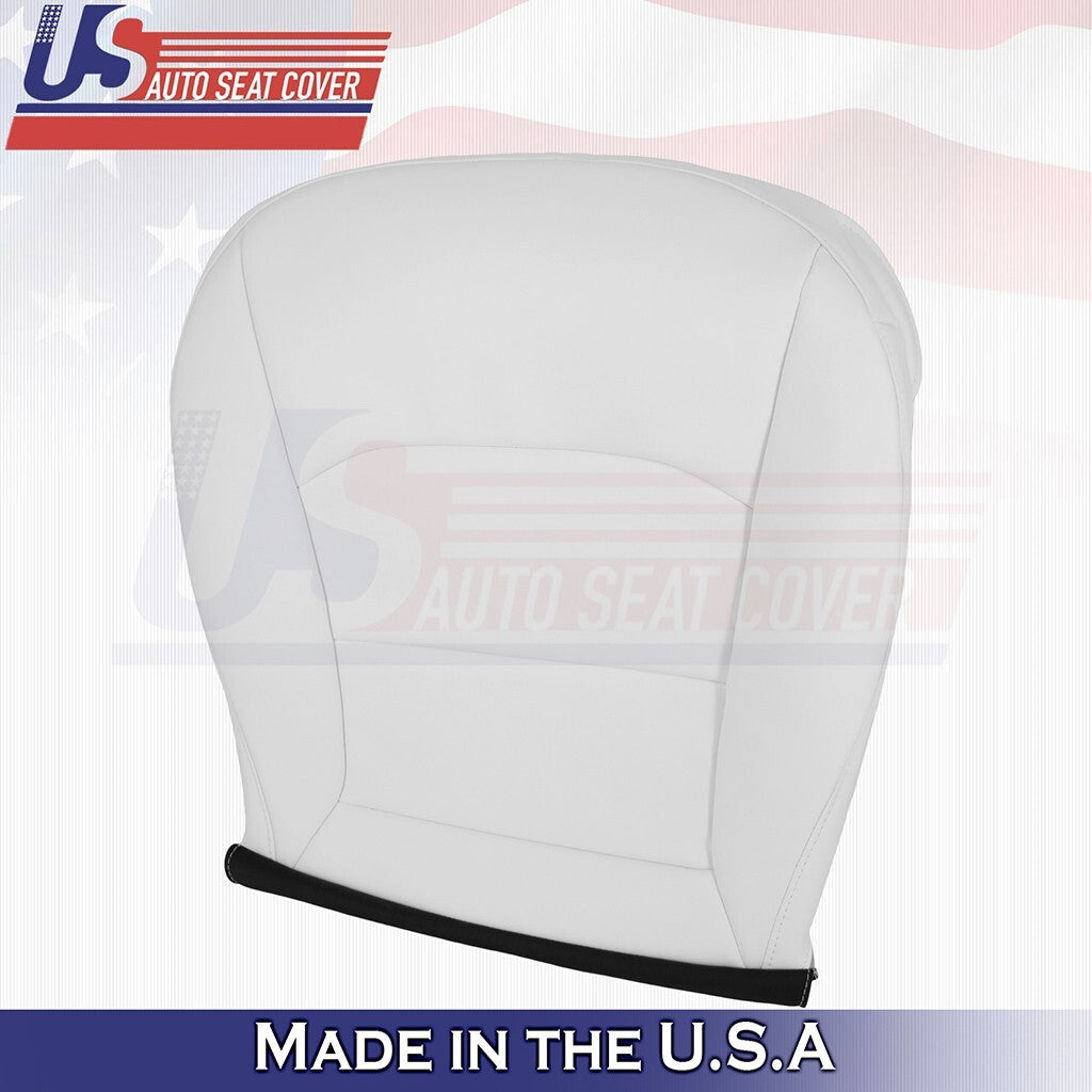 2020 to 2024 Fits Tesla Model Y PASSENGER Bottom & Top Vinyl Seat Cover White