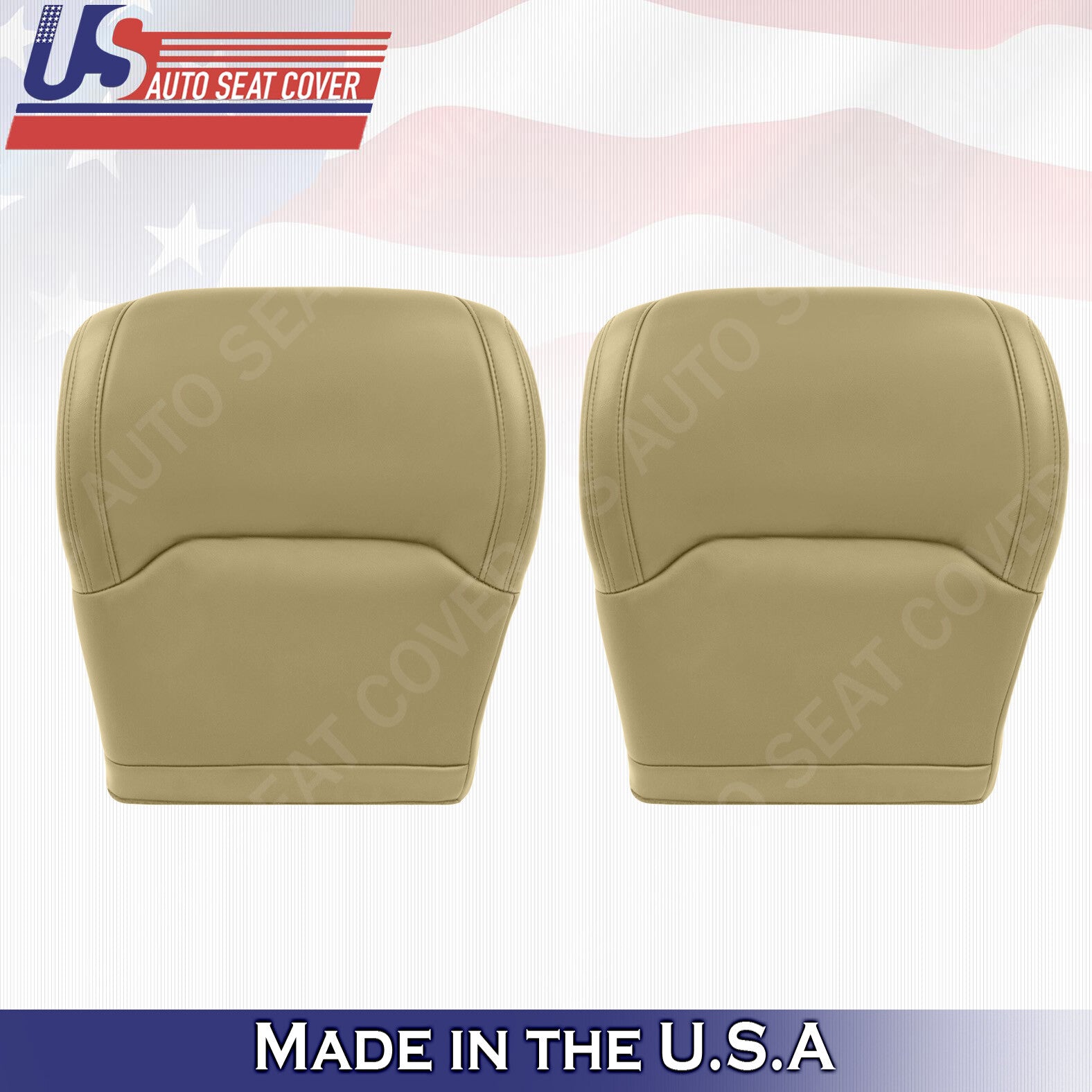 For 1999 to 2003 Acura TL Base Front Bottoms Replacement Leather Cover "Tan"