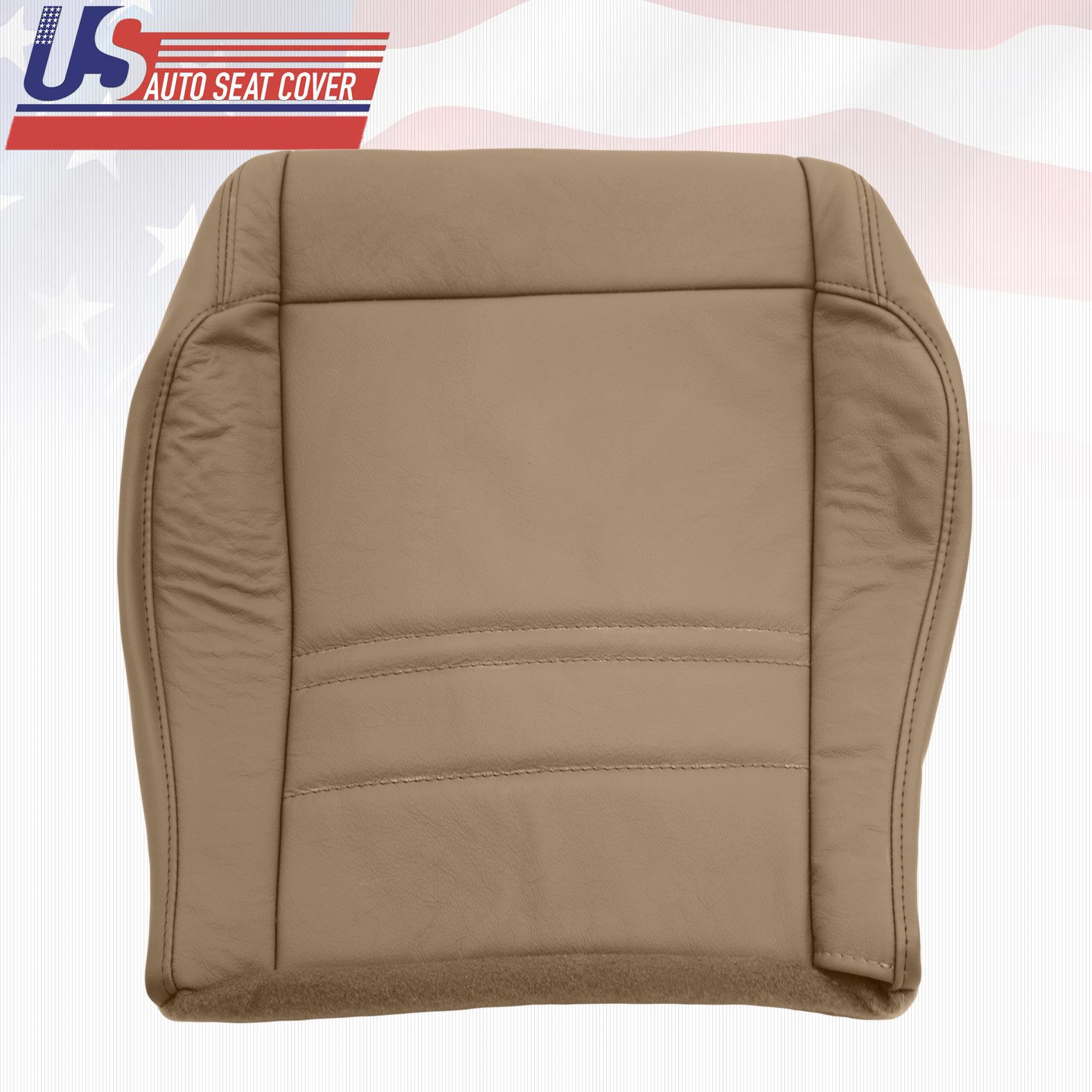 1998-2001 FORD EXPLORER XLT LEATHER DRIVER BOTTOM REPLACEMENT SEAT COVER IN TAN