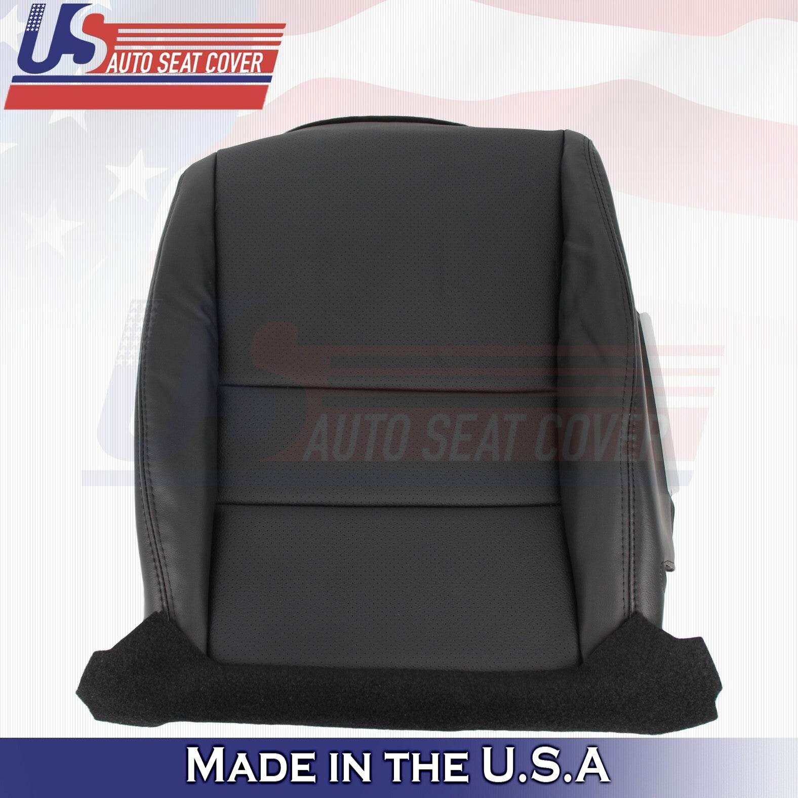 2004 -2008 For Acura TSX Driver & Passenger Bottom Perf Leather Covers BLK