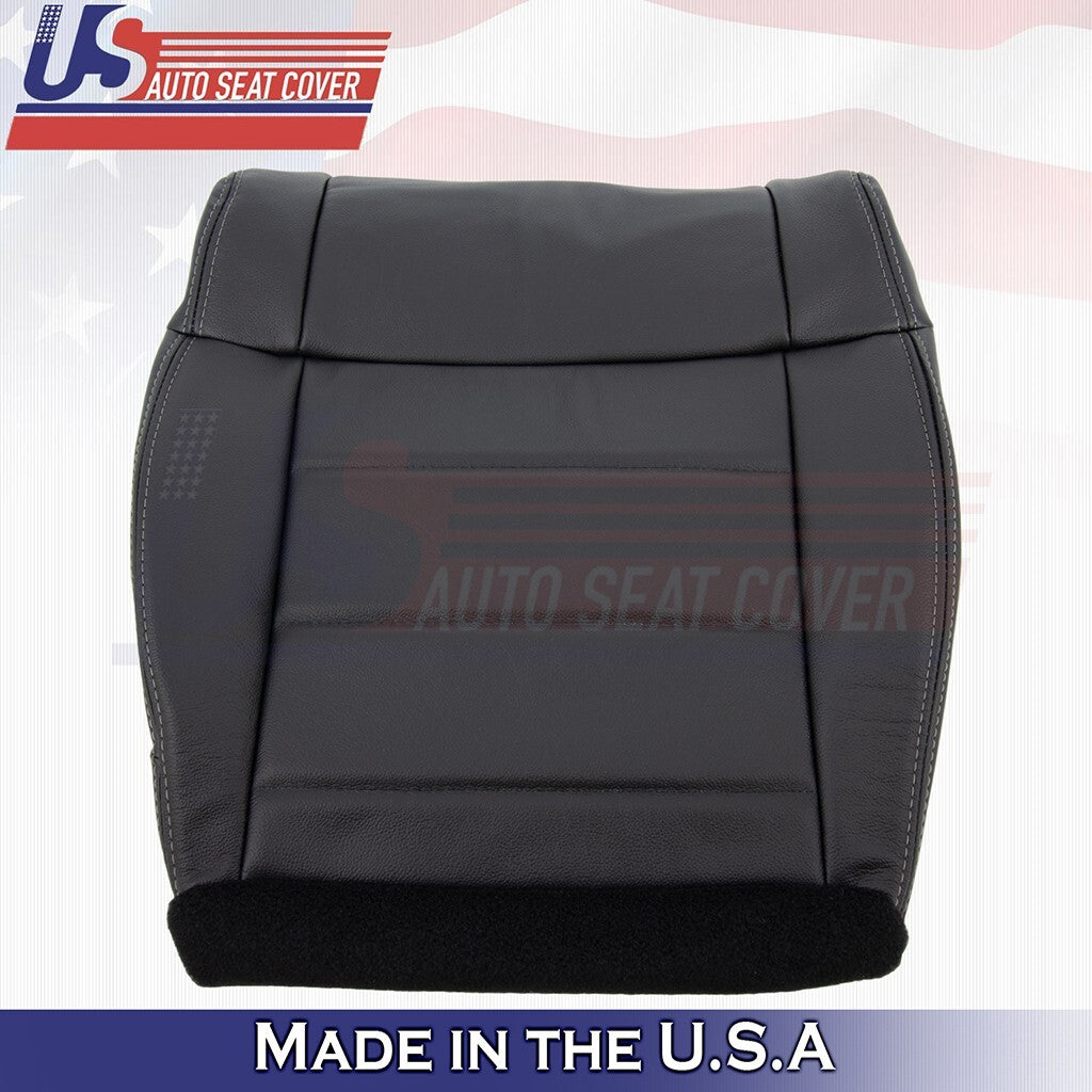 2008 to 2012 Fits Jeep Wrangler Driver& Passenger Bottoms Leather Cover Black