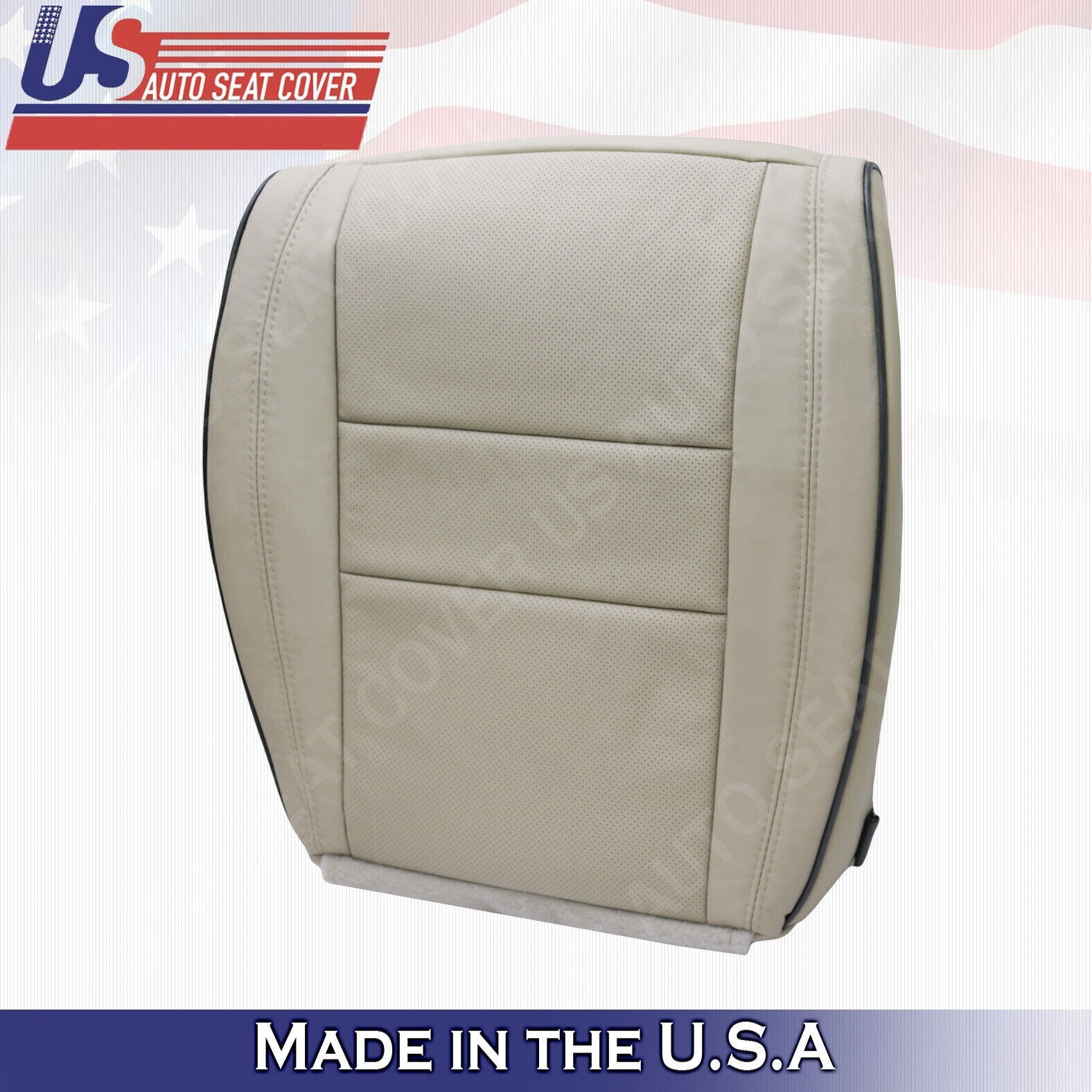 2019 2020 Fits Jeep Grand Cherokee OVERLAND 2 Top & 2 Bottom Leather Covers Tan