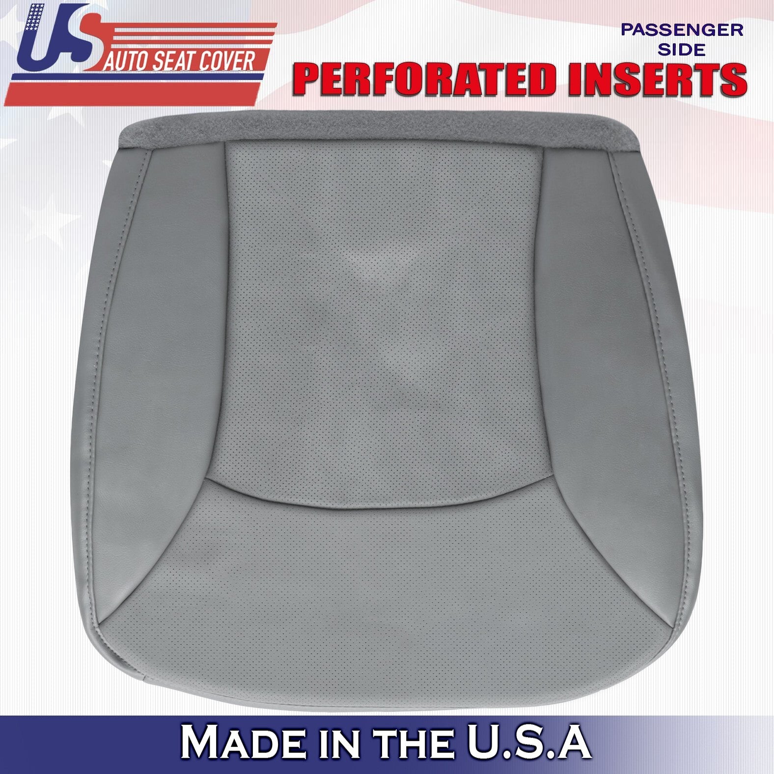 2000 -2002 Fits Ford E150 Driver Passenger Bottoms Vinyl Perforated Cover Gray